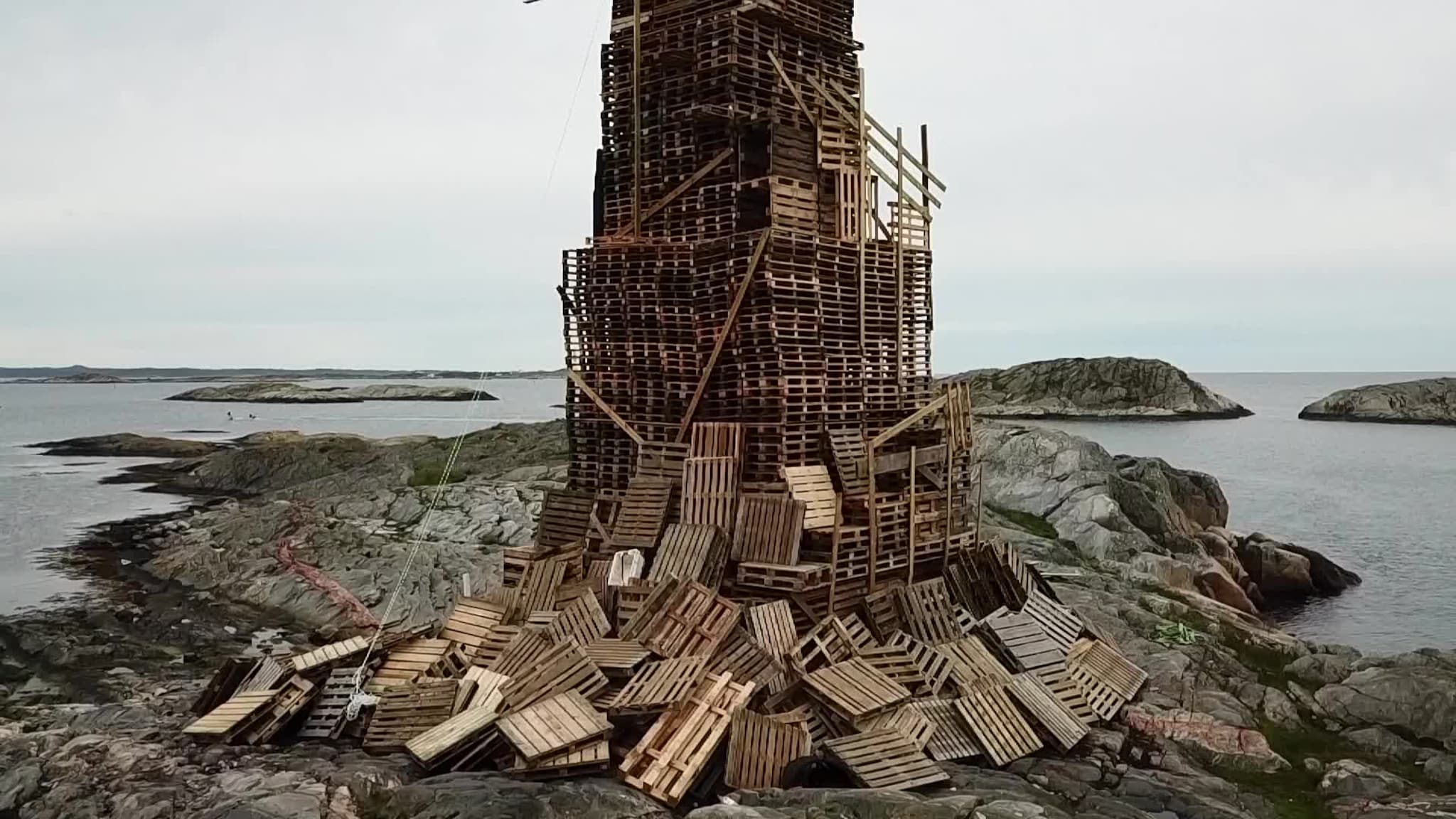 Sankthansbål på Indre Lindøya
