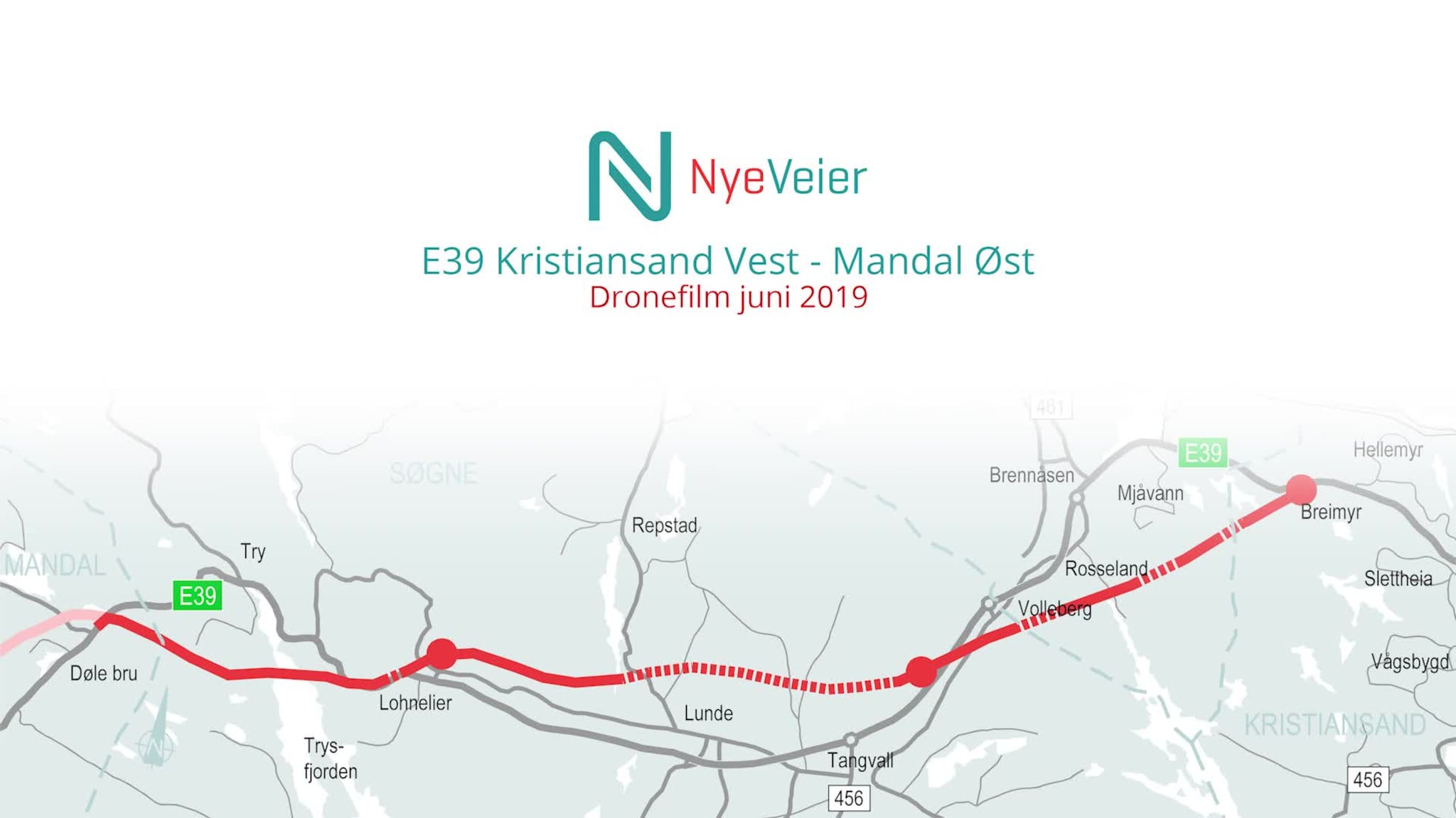 Se dronevideo fra nye E 39