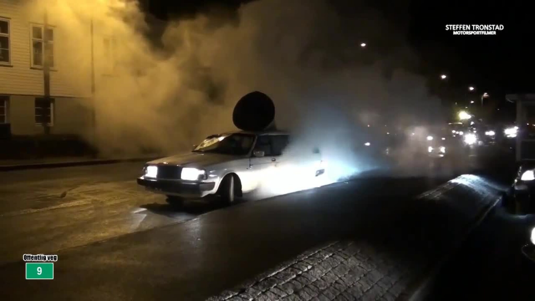 Her "burner" de langs riksvei 9