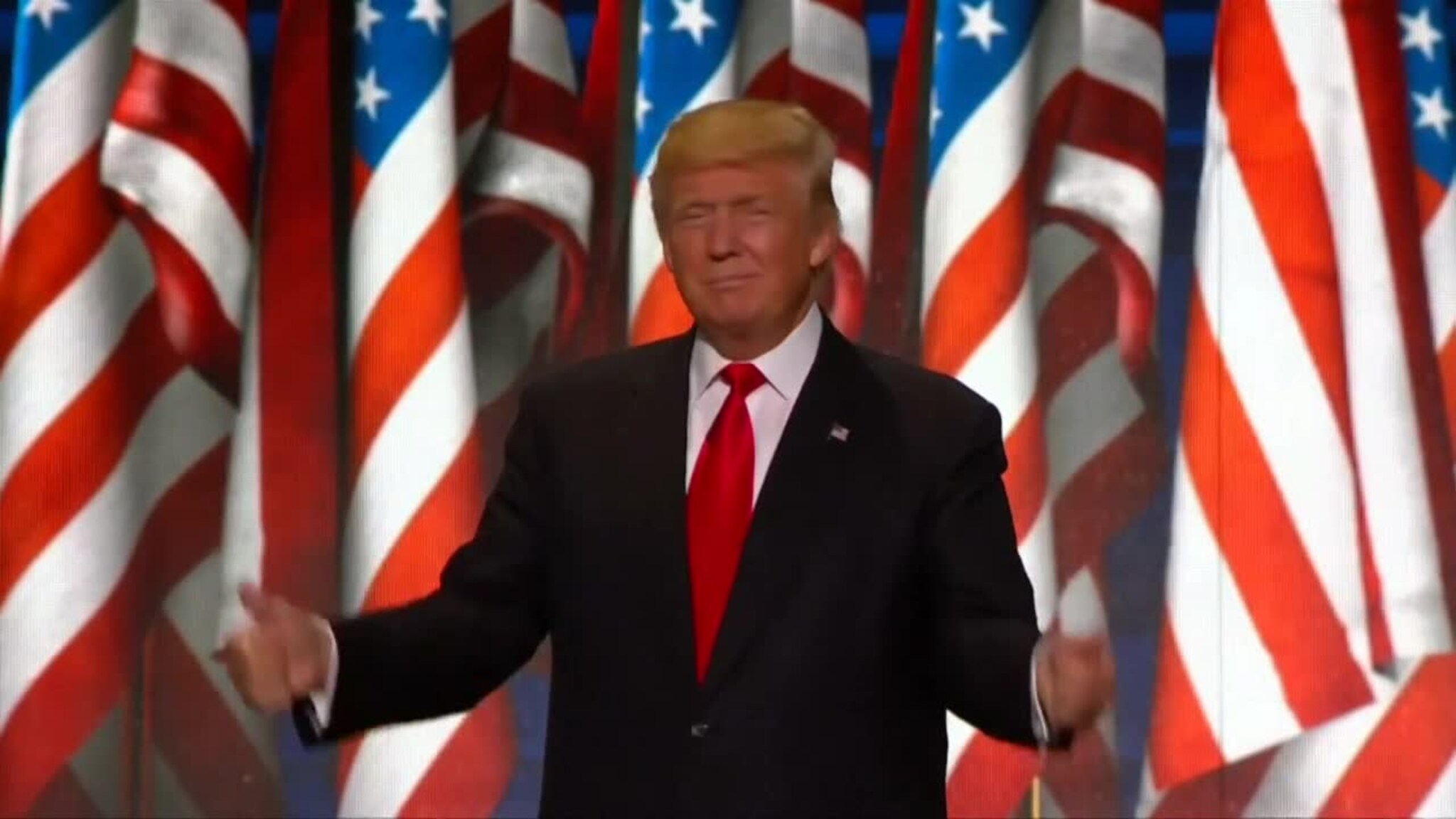 Donald Trump taler til Republikanernes landsmøte i Cleveland