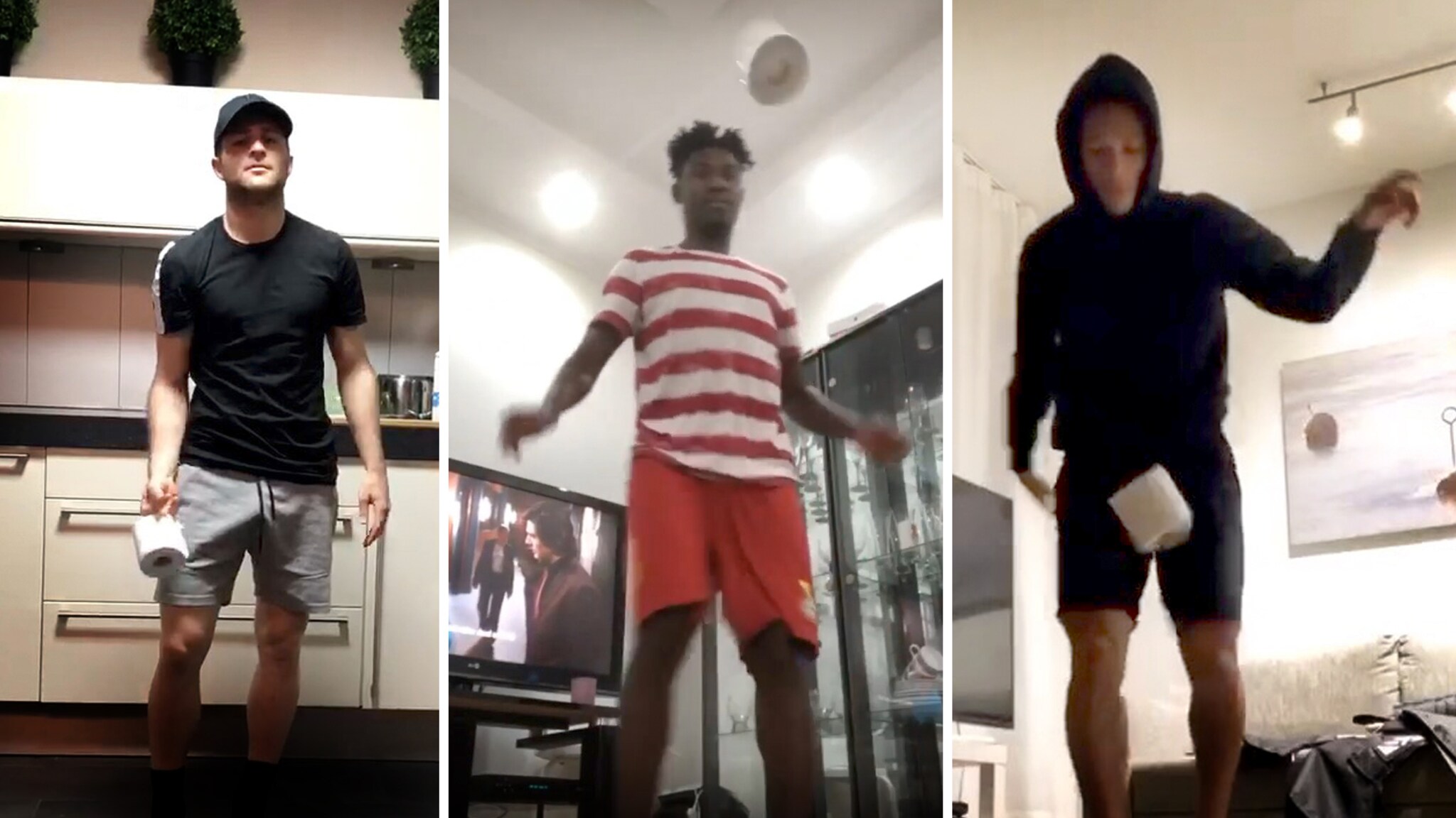 VIDEO: Se fotballstjernene trikse med dorull