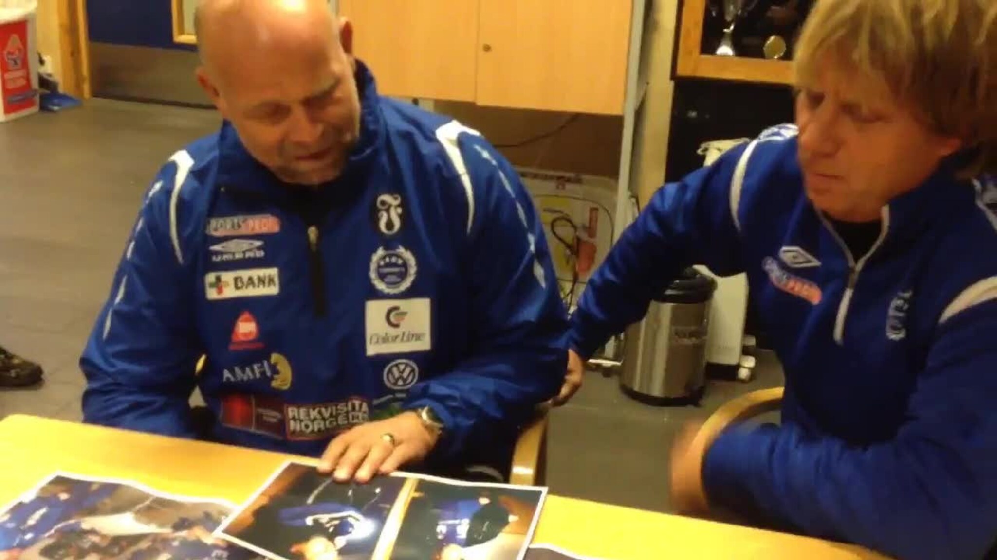 Her mimrer Richardsen og Marcussen før lørdagens opprykkskamp