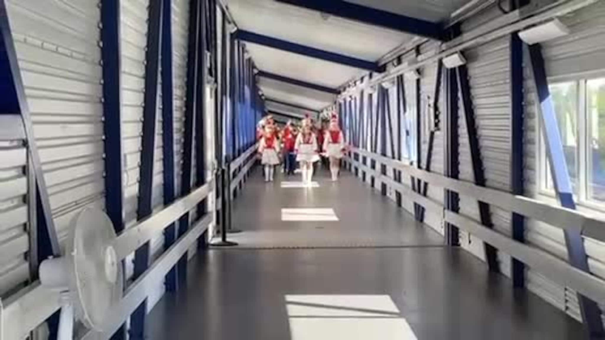 Borhaug Musikkorps spiller på Color Line Viking