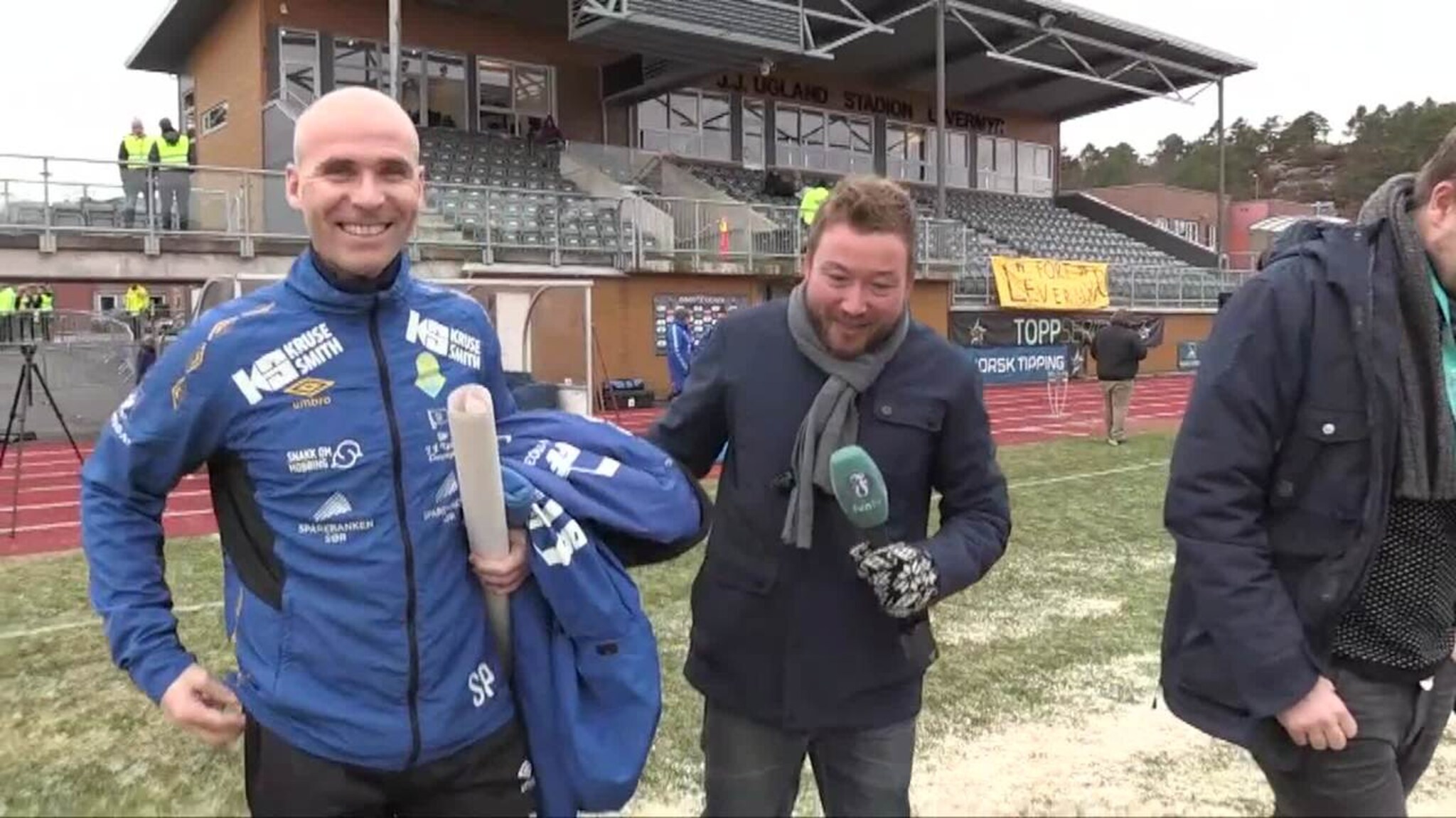 Steinar Pedersen og Bård Borgersen før kamp