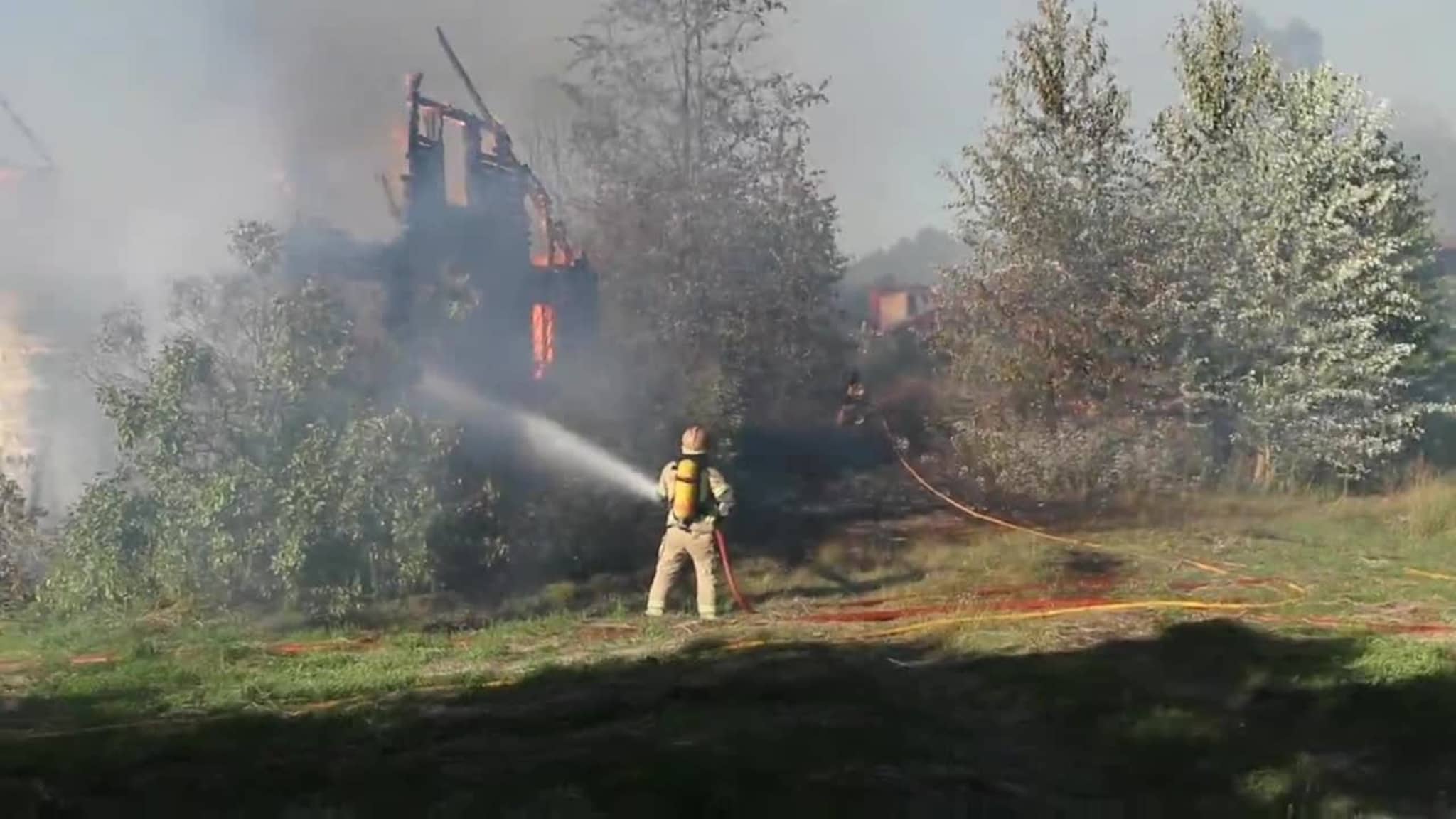 Brann i fraflyttet hus