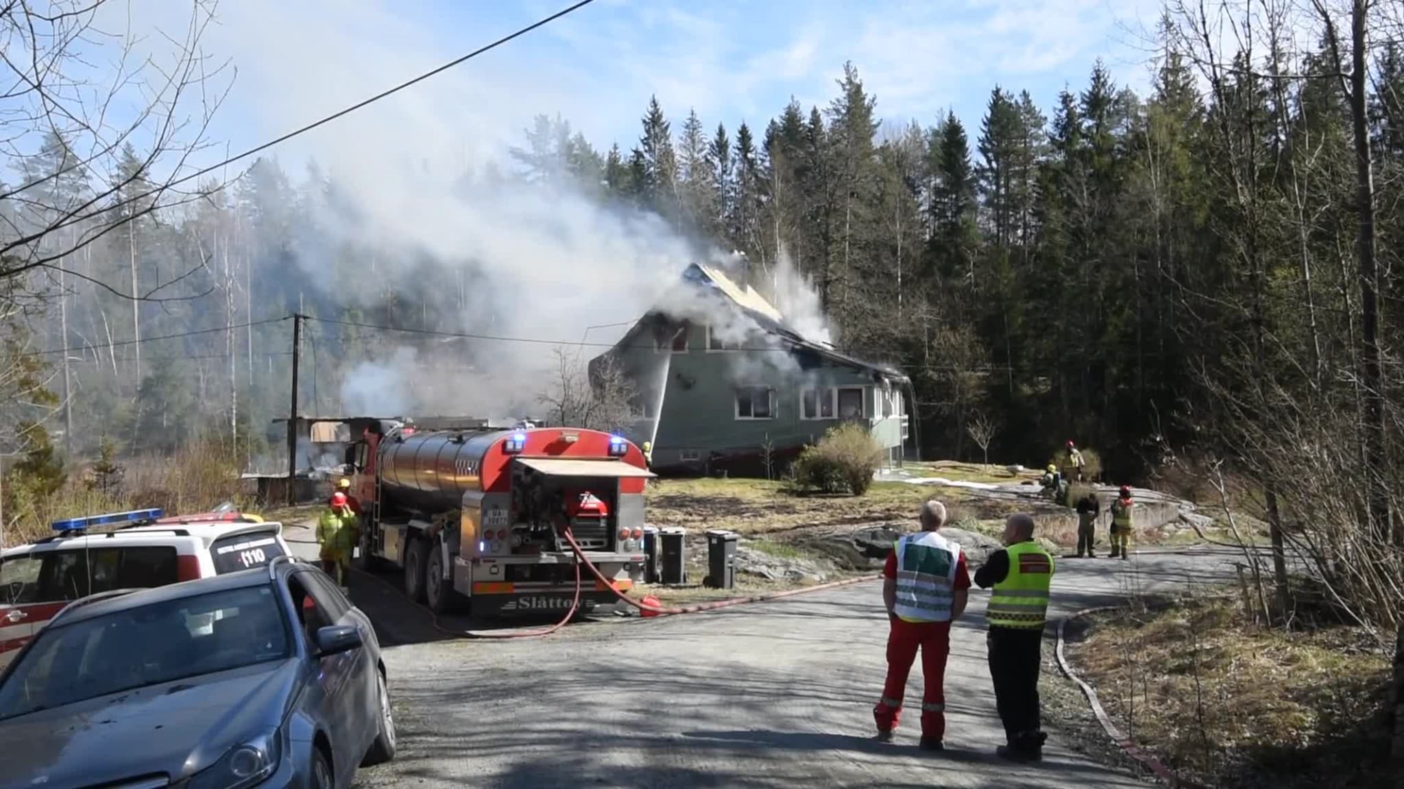 Brann på Sjåvåg i Risør