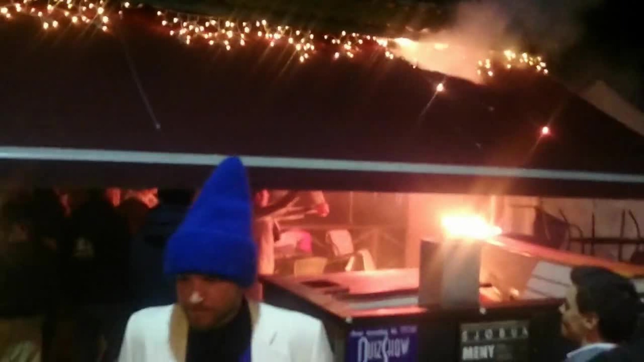 Her tar utestedet fyr på nyttårsaften