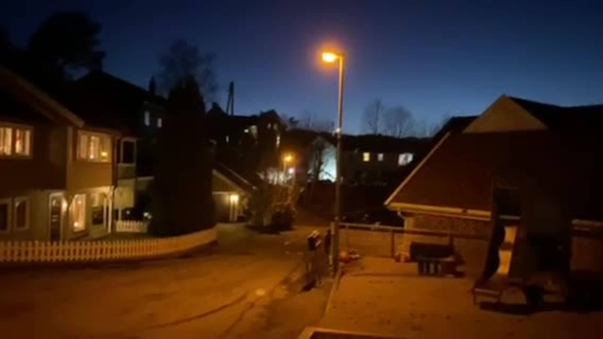Her går sprengningssalven av i boligområdet