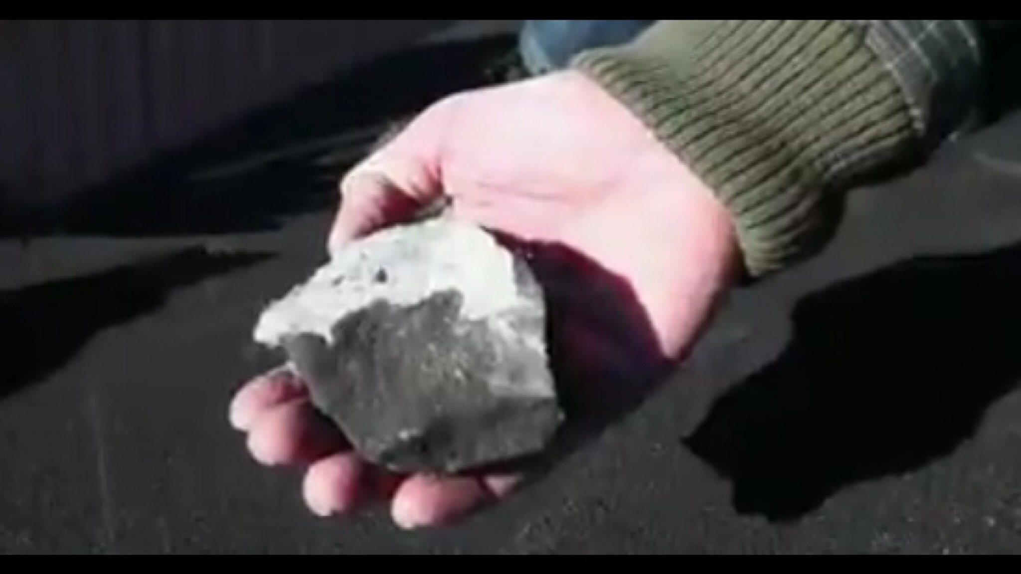 Fikk meteoritt i hyttetaket