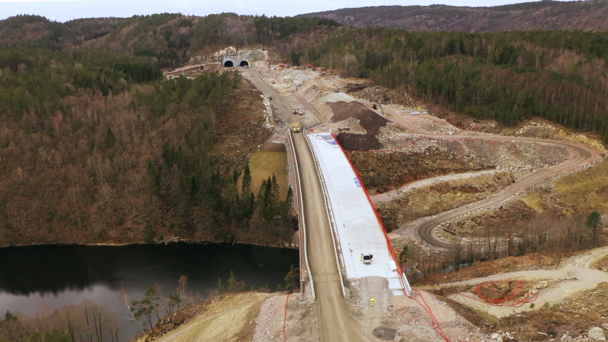 VIDEO: Fly over den nye veien mellom Kristiansand og Søgne