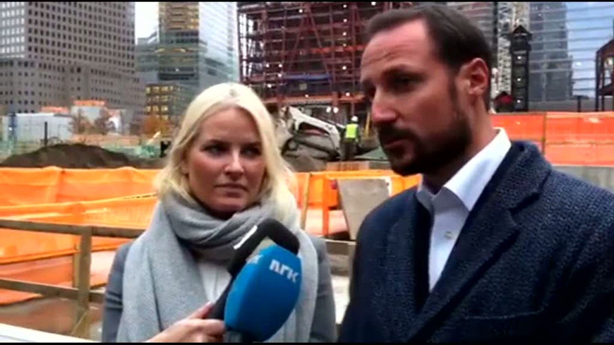 Kronprinsparet på Ground Zero