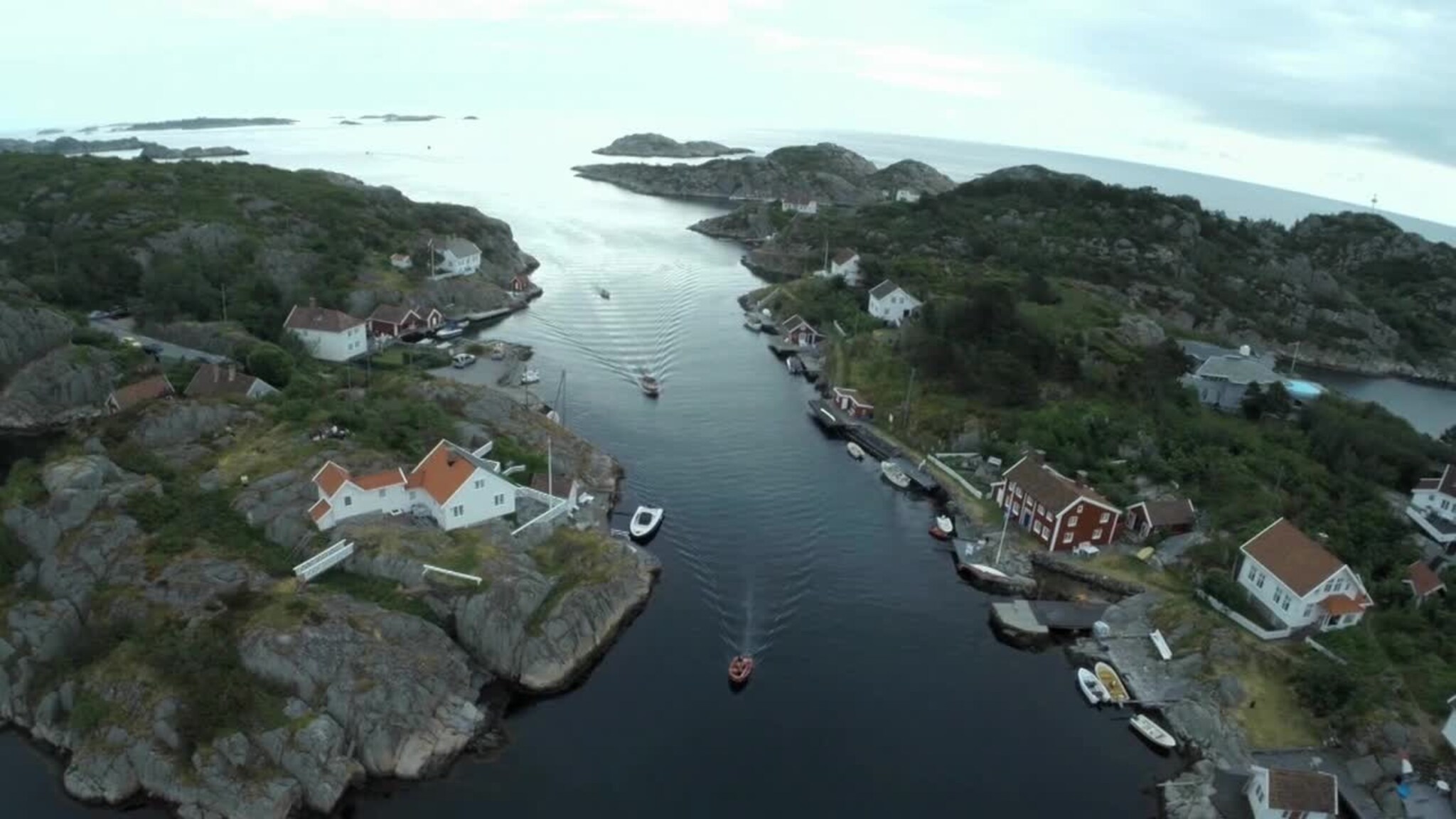 Her ser du Ulvøysund fra luften