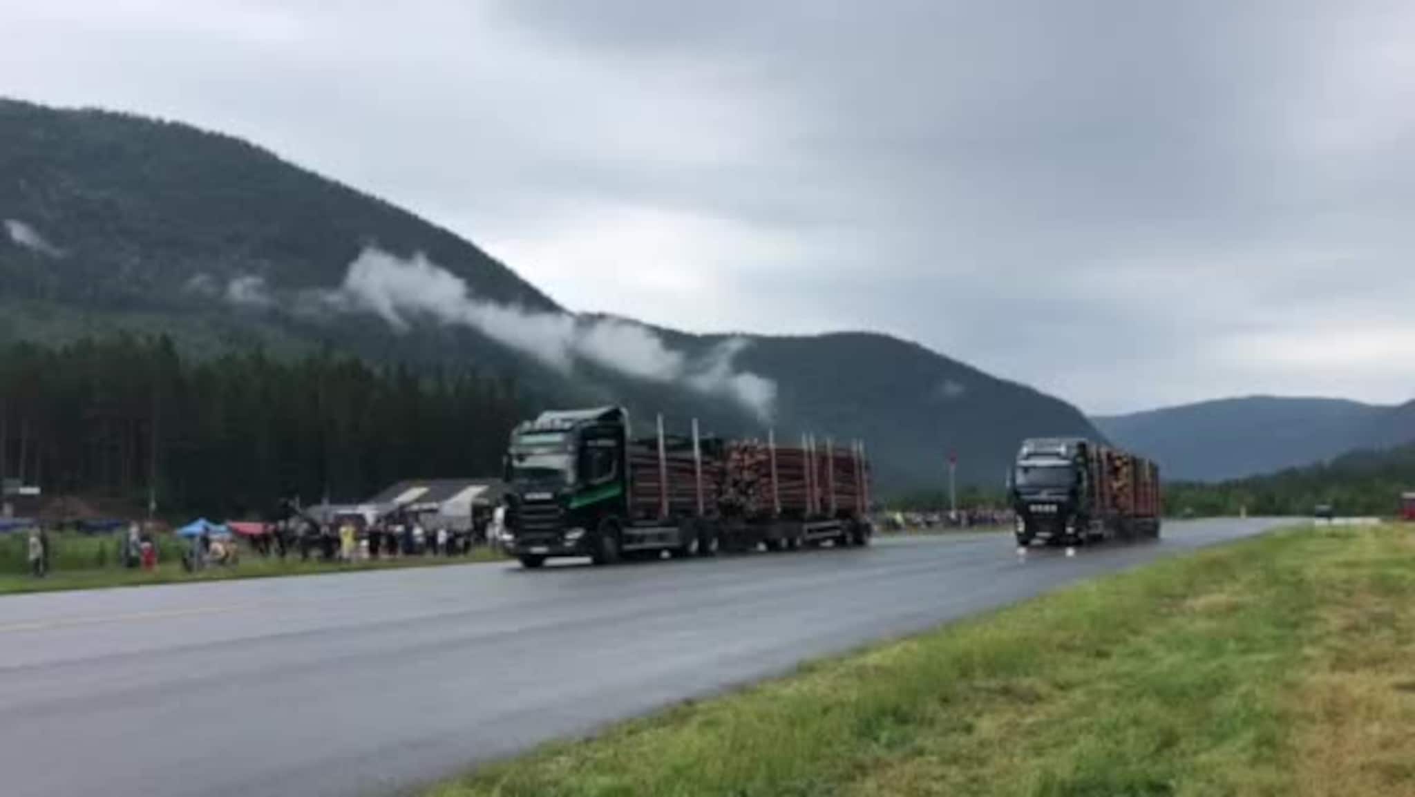 Lastebildrag i Setesdal