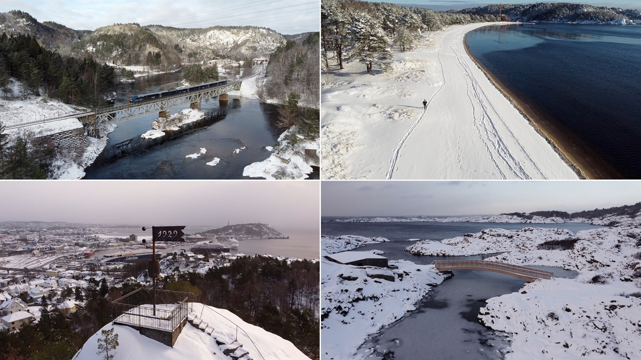 Se Sørlandet i vinterdrakt