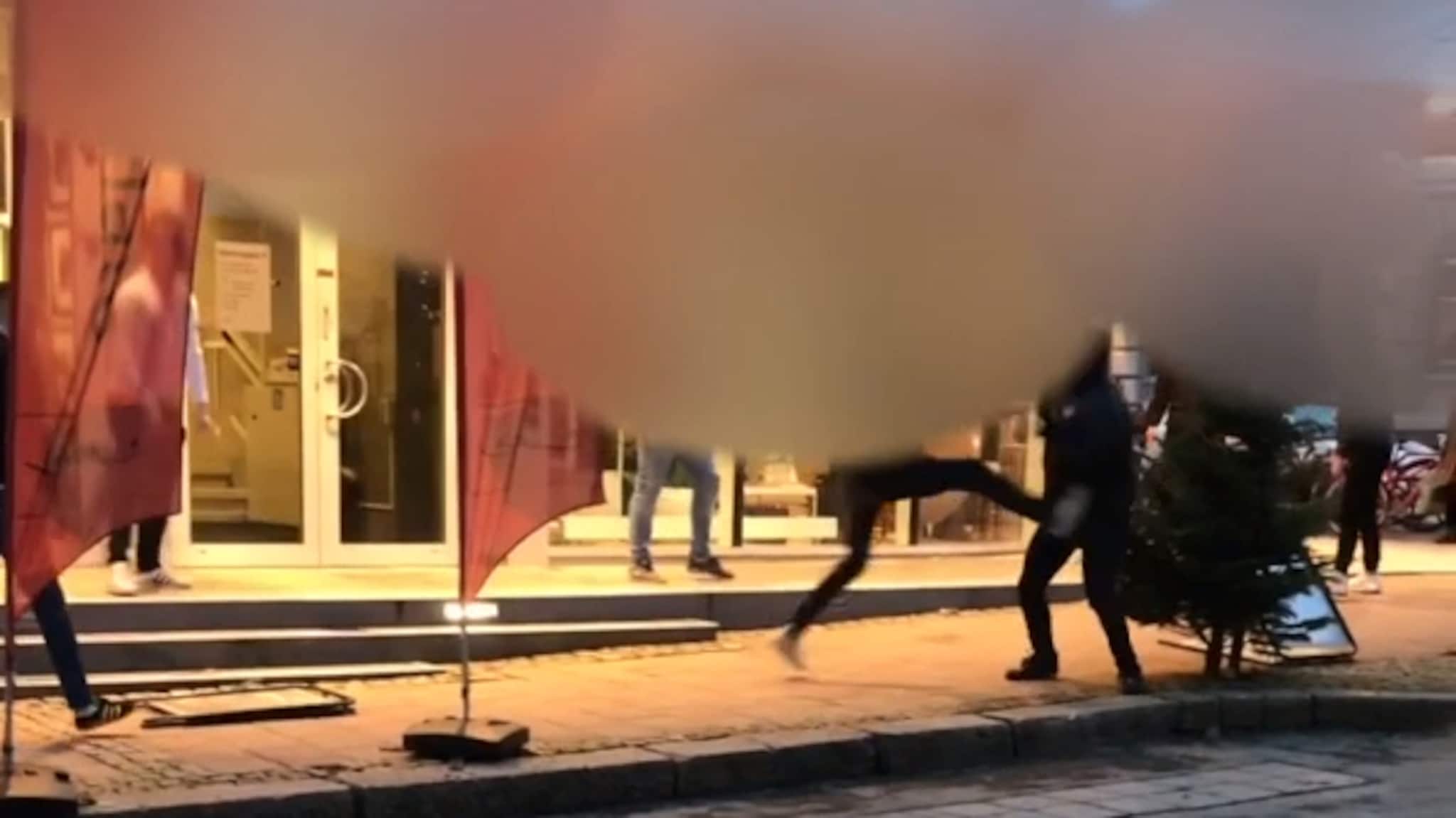 Start og Lillestrømsupportere slåsskamp