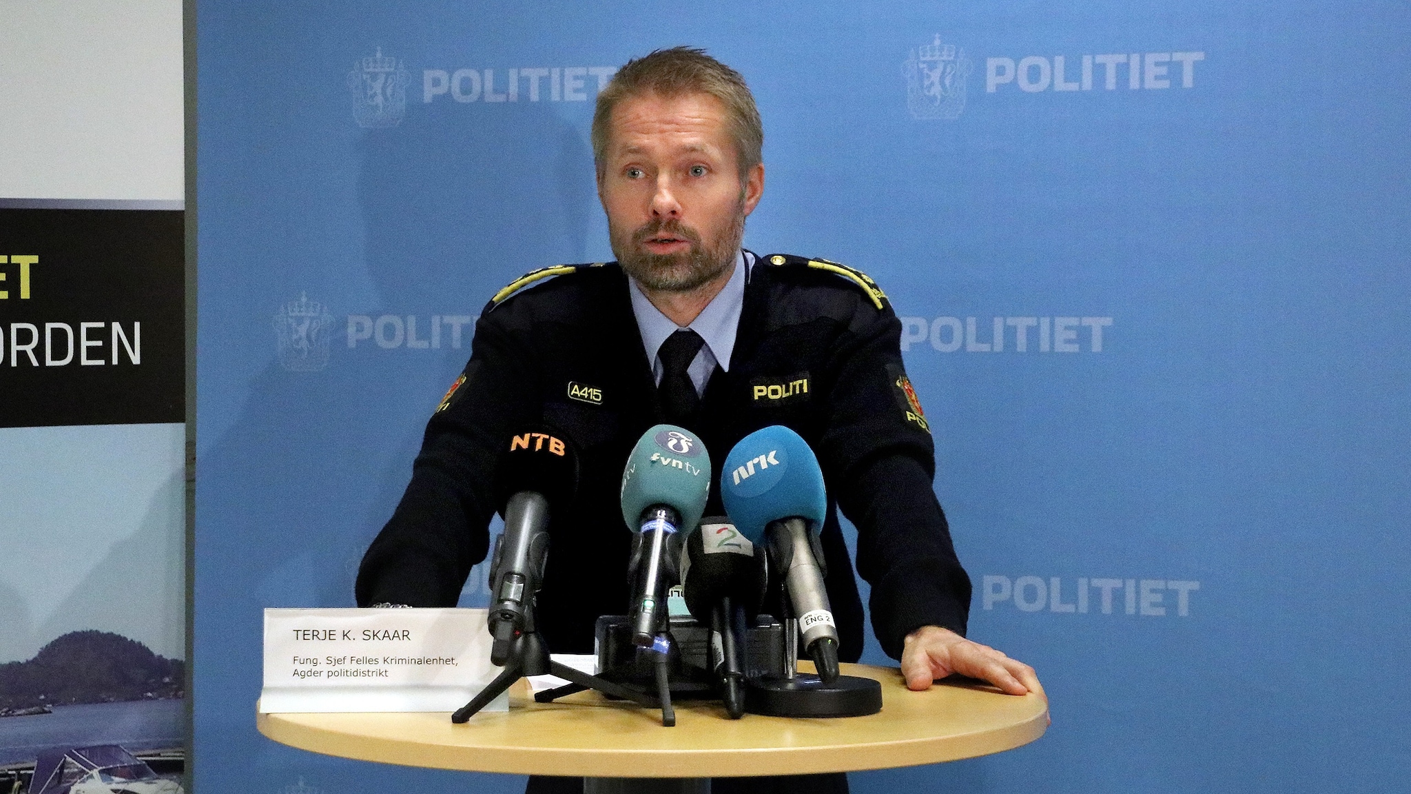 Pressekonferanse om dobbeltdrapet fra politihuset i Kristiansand