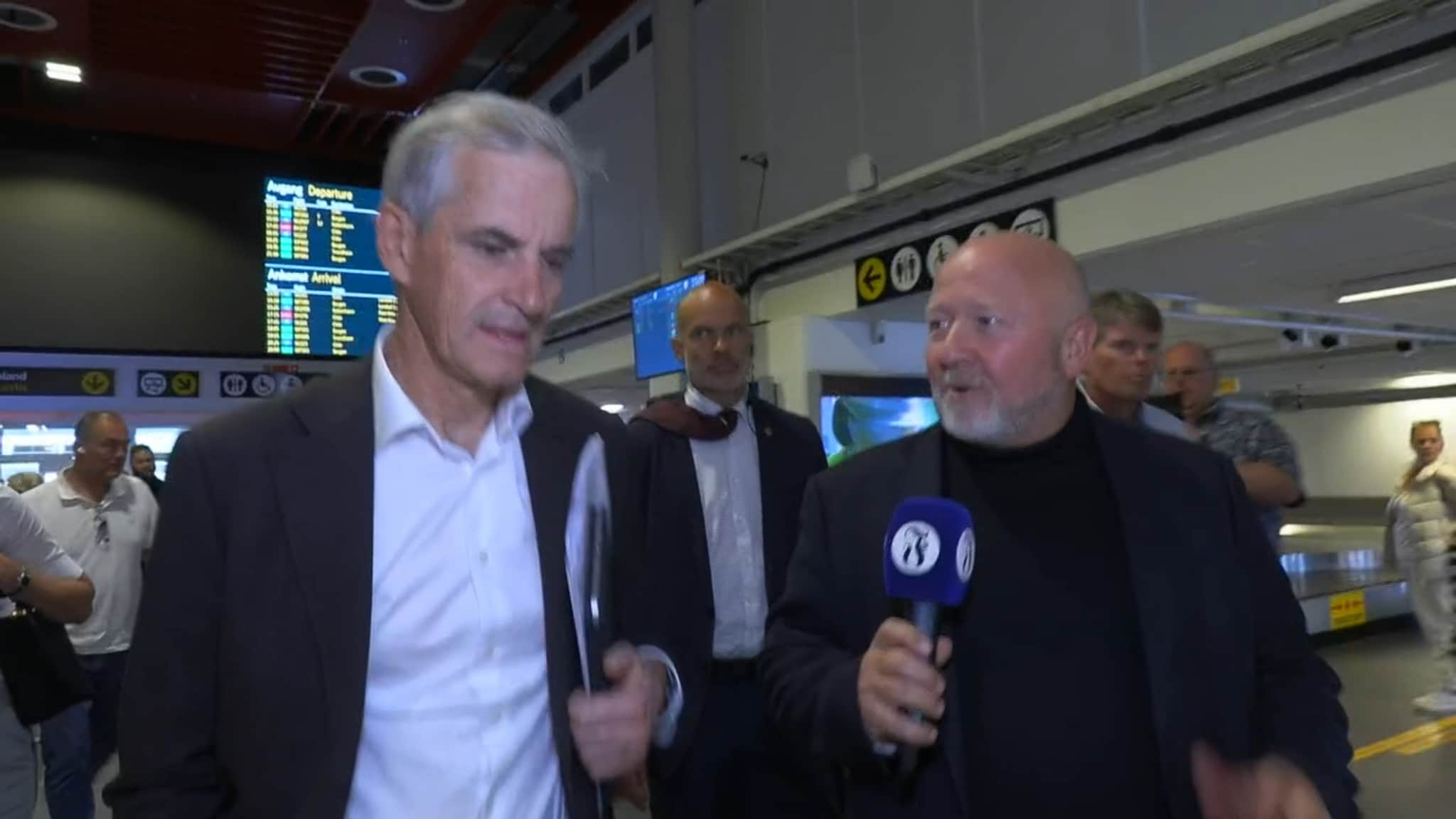 Jonas Gahr Støre på Kjevik