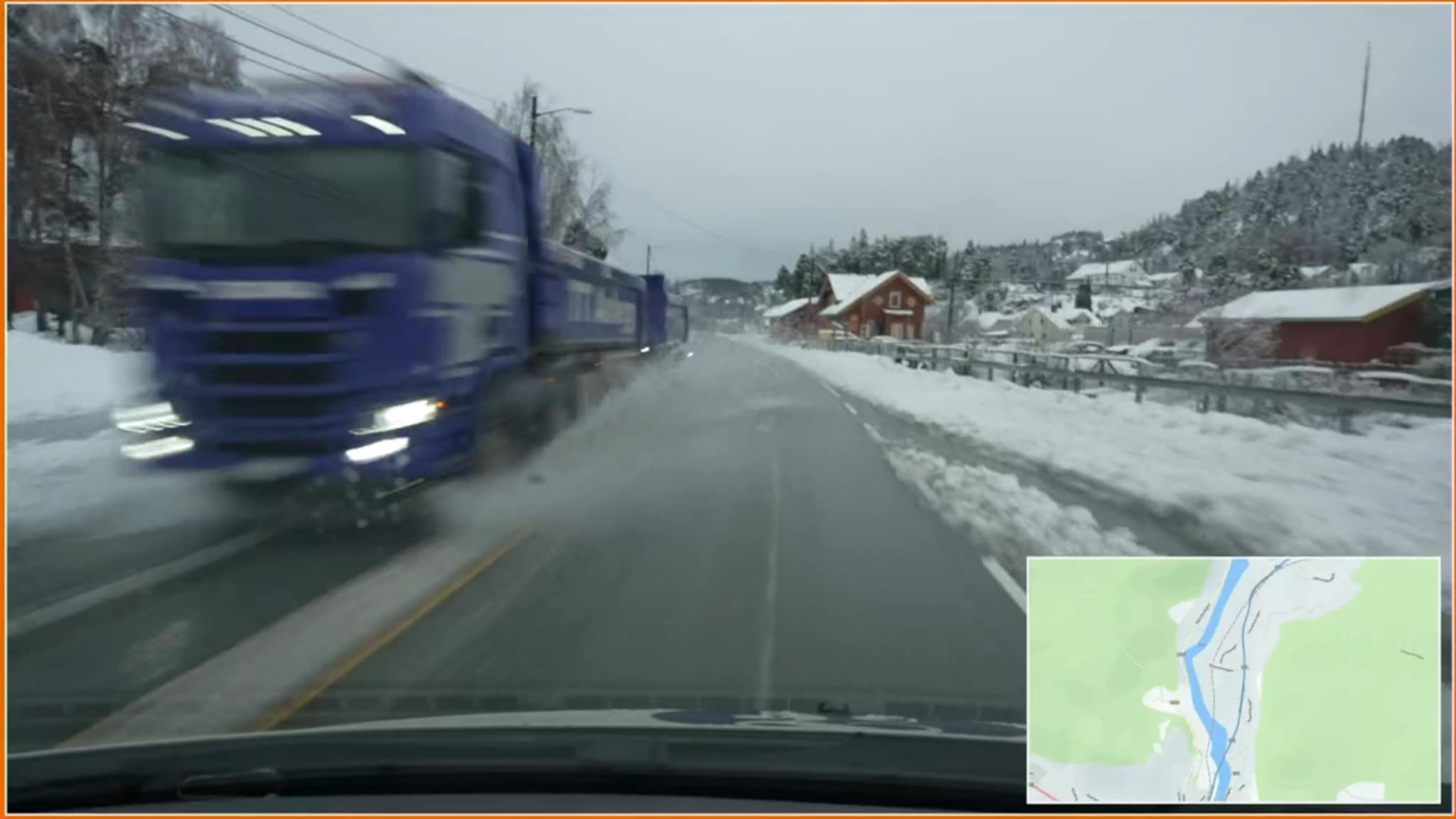 Får en skikkelig slapsesprut i frontruta: - Oh, shit!