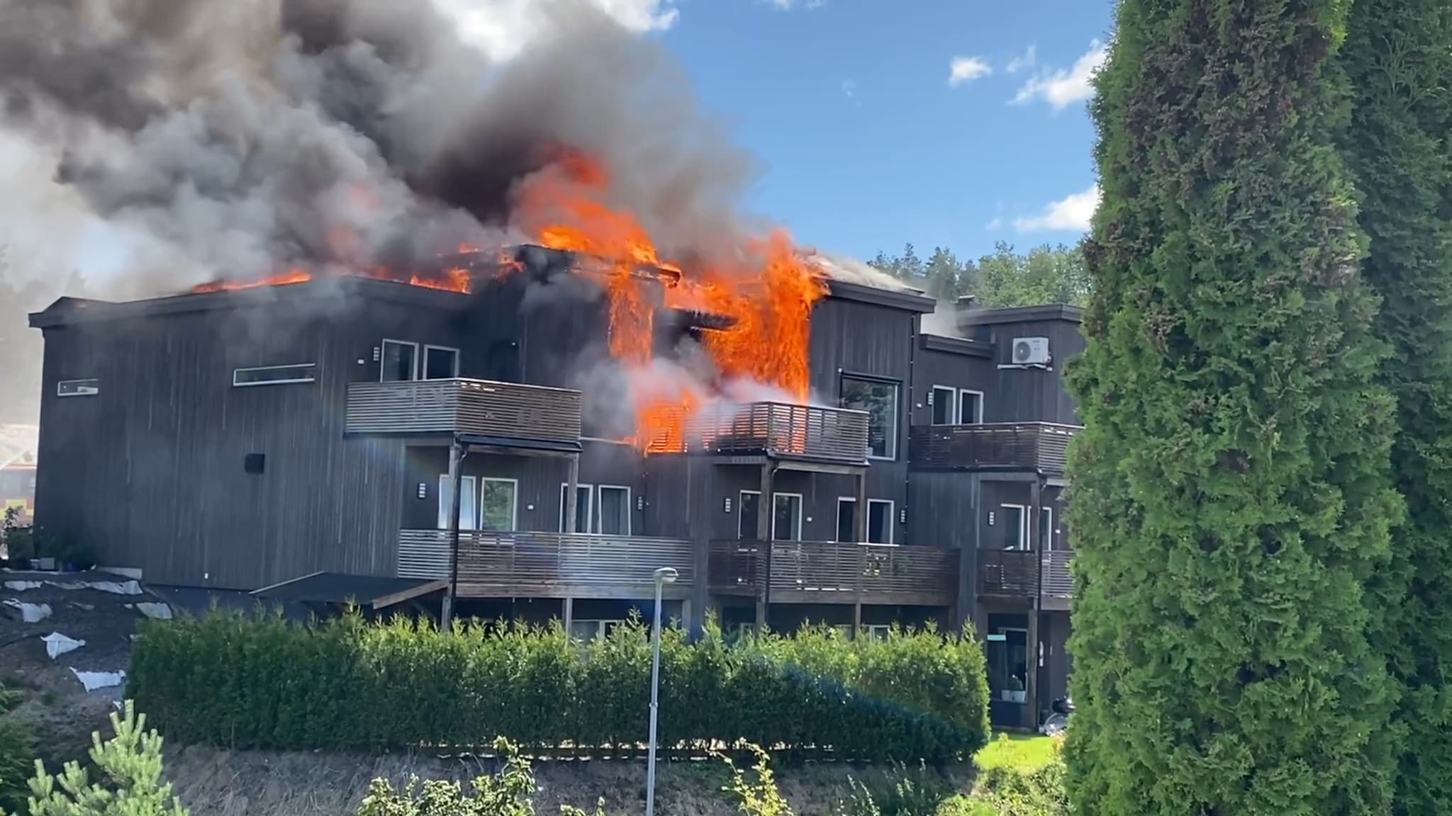 Brann i rekkehus i Kristiansand