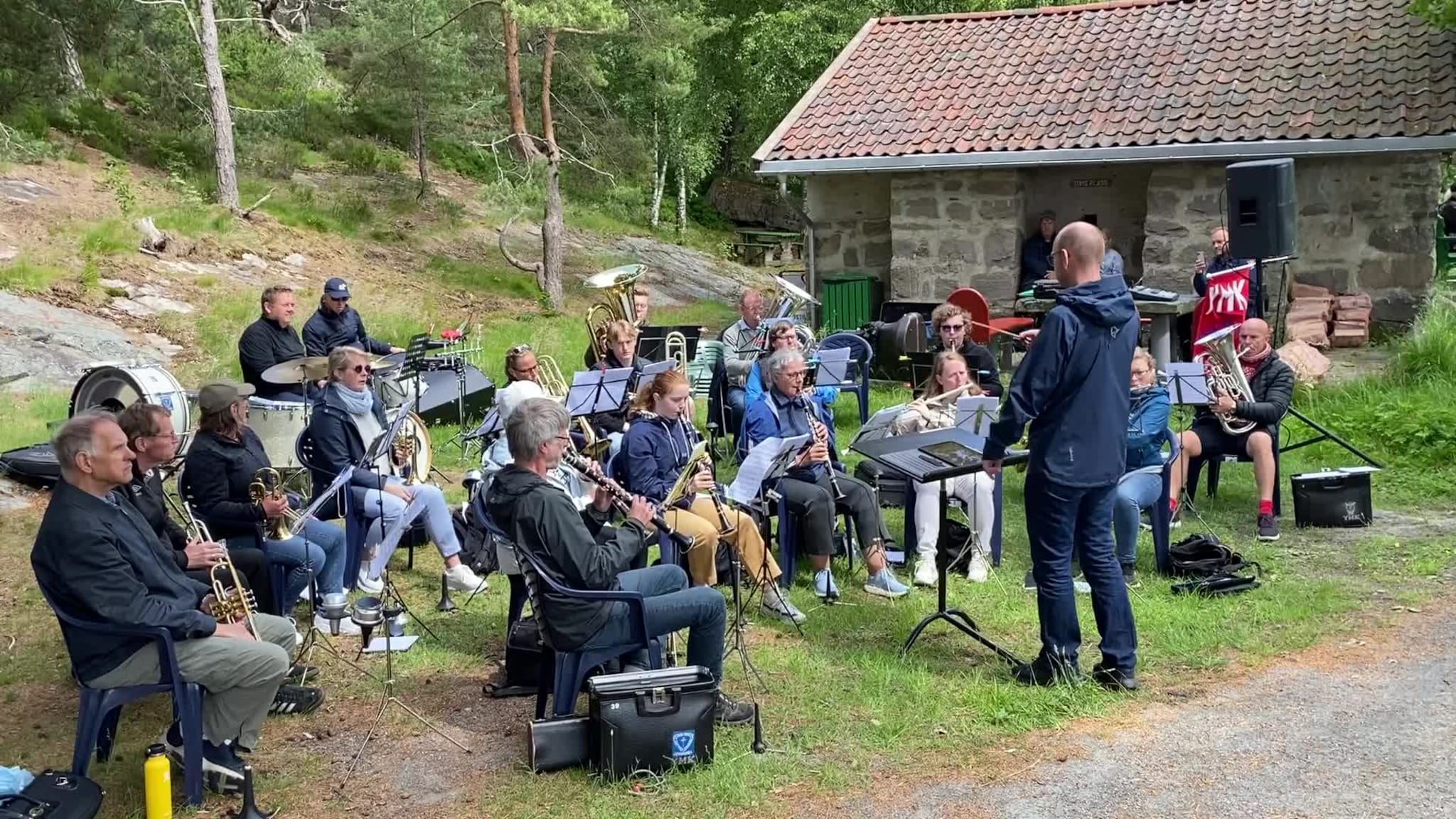 Ynglingeforeningens Musikkorps Kristiansand spiller på Odderøya