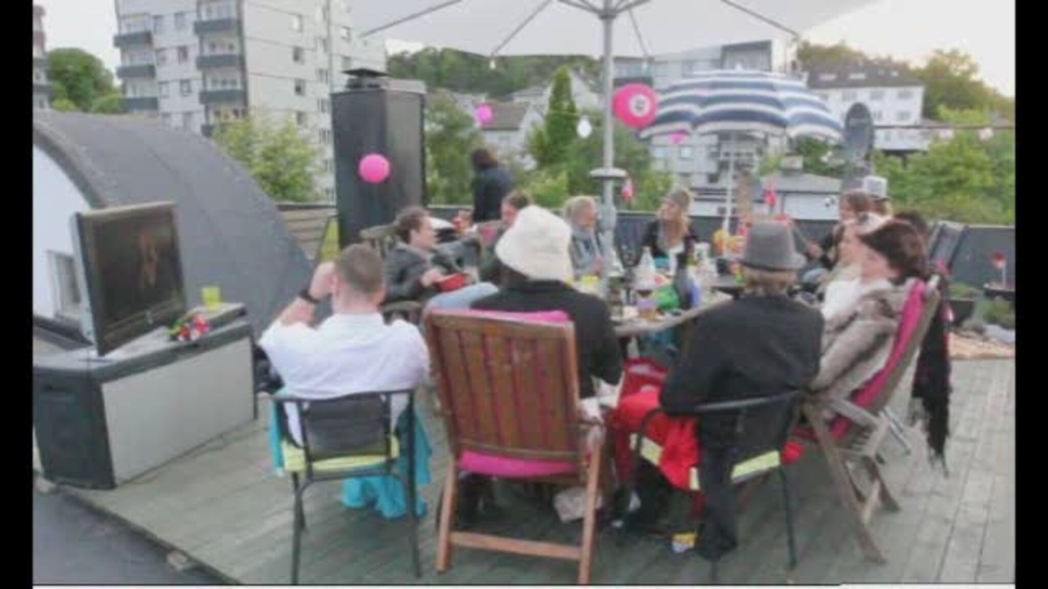 Grand Prix-fest på taket