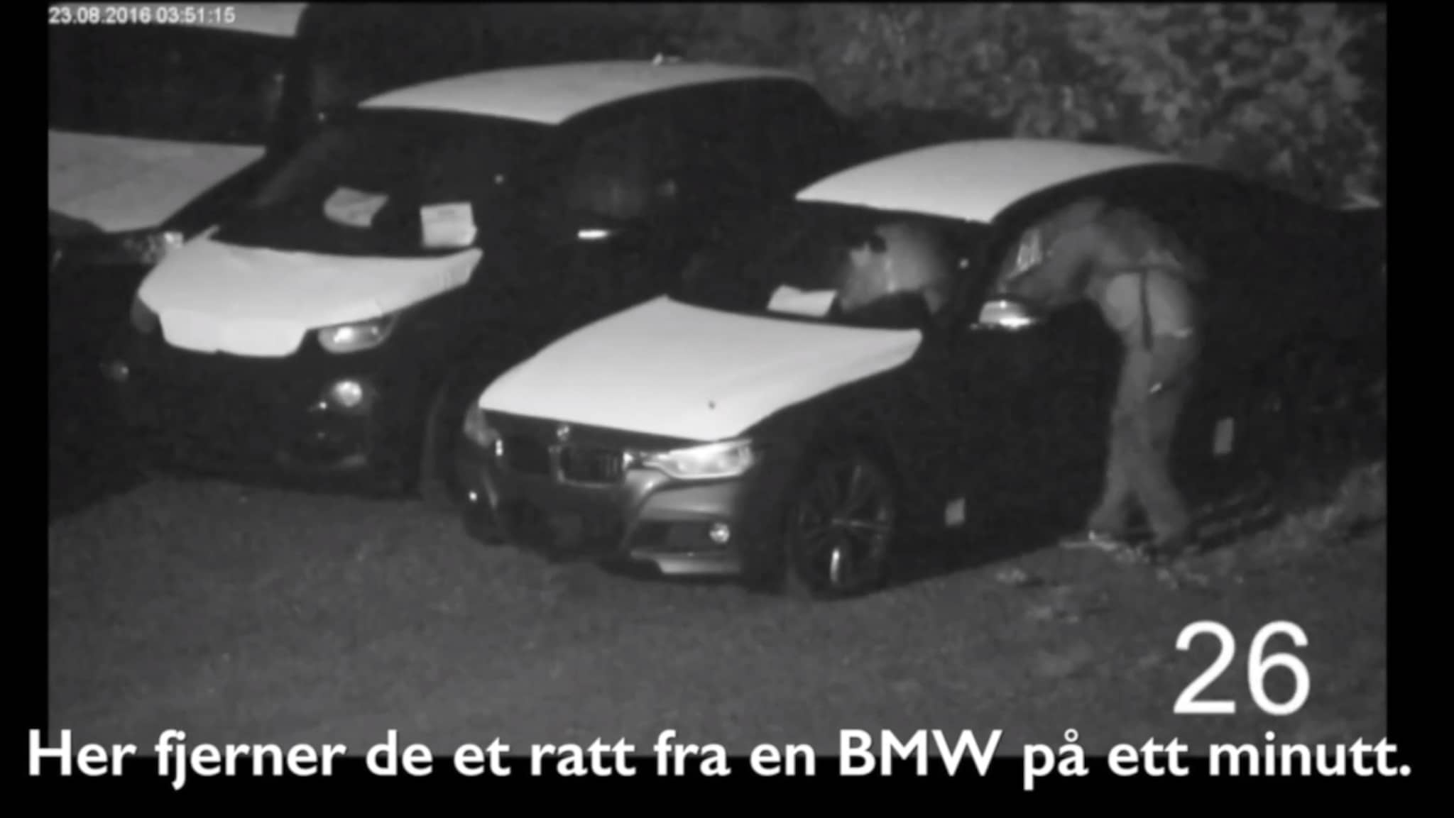 Se hvordan tyvene raidet luksusbilene
