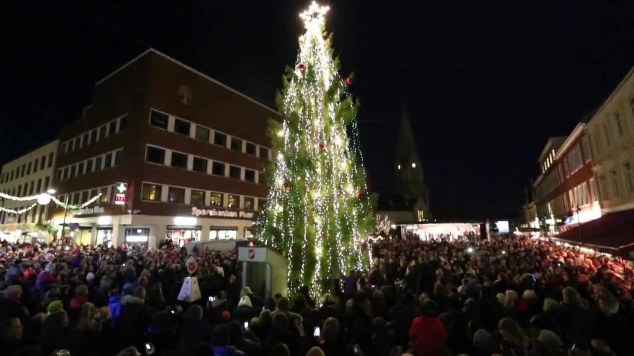 Her tennes julegrana