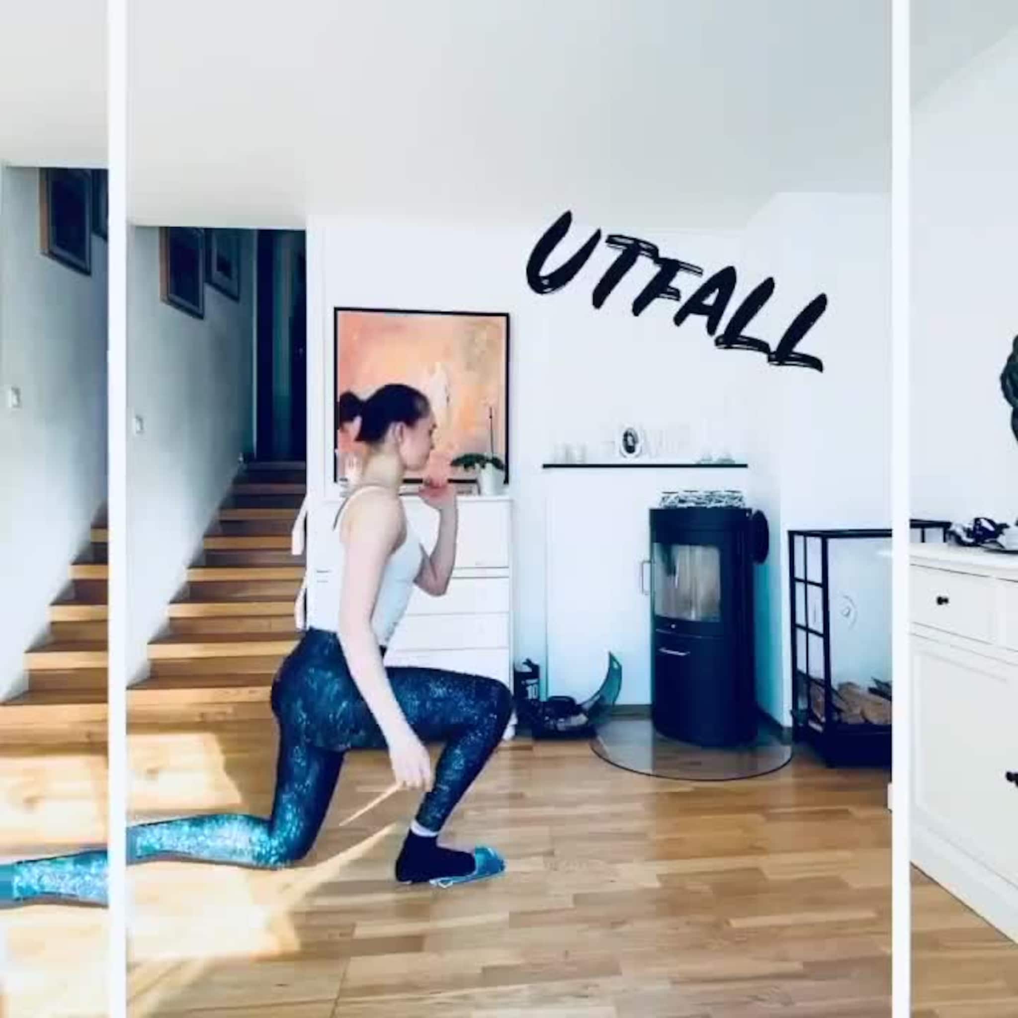 Nina Marie Gyberg med hjemmetrening
