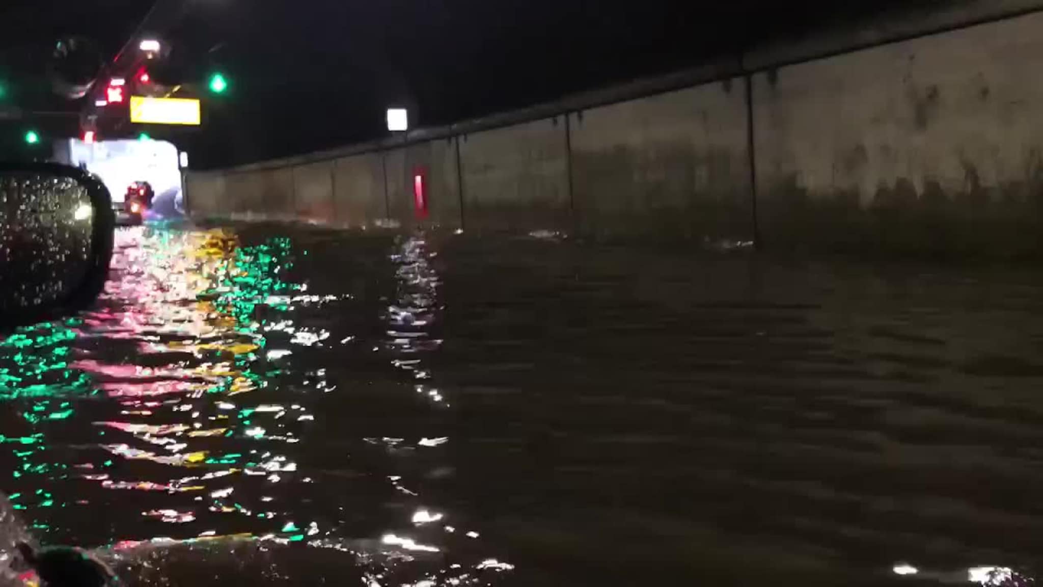 Baneheitunnelen full av vann