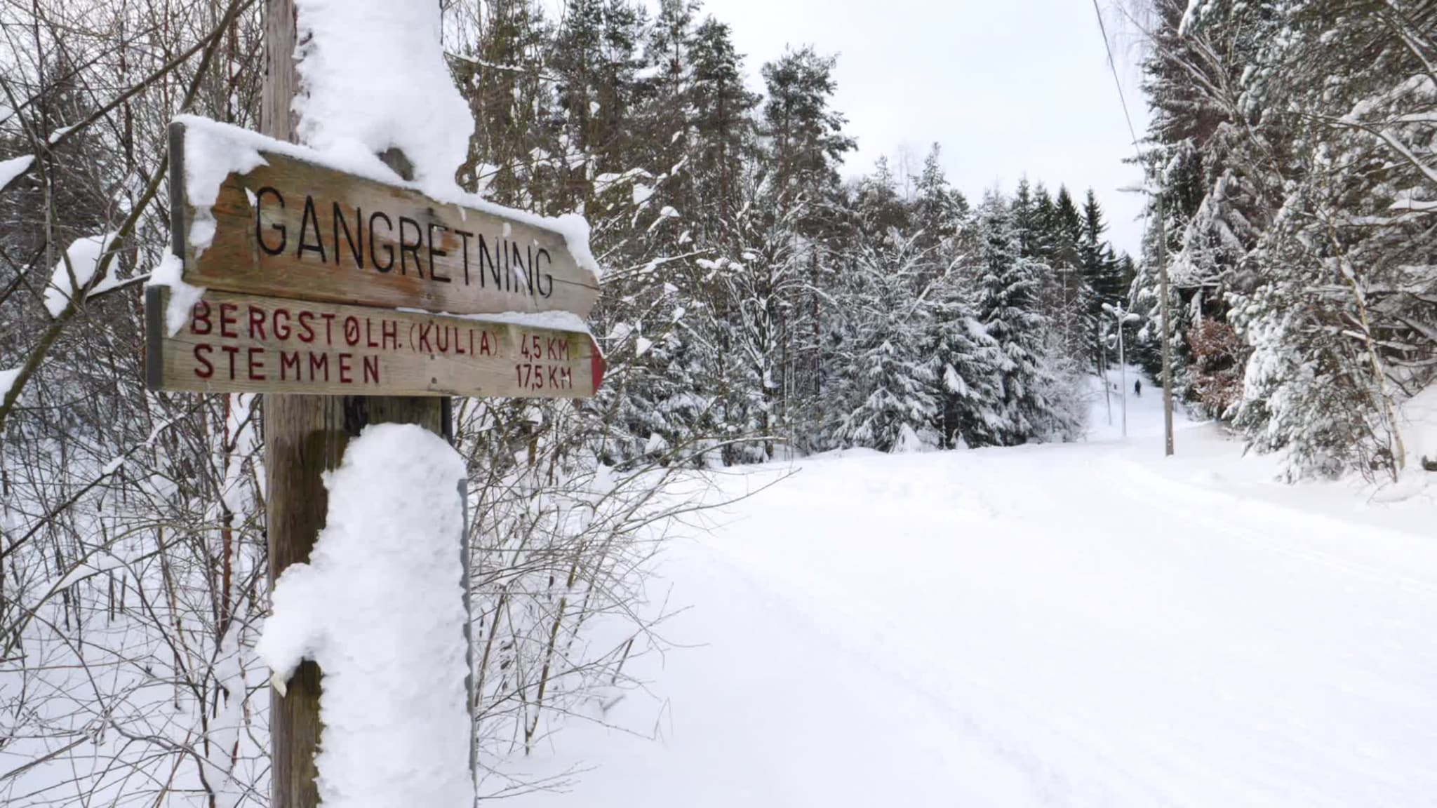 Her er en av byens mest populære skiløyper