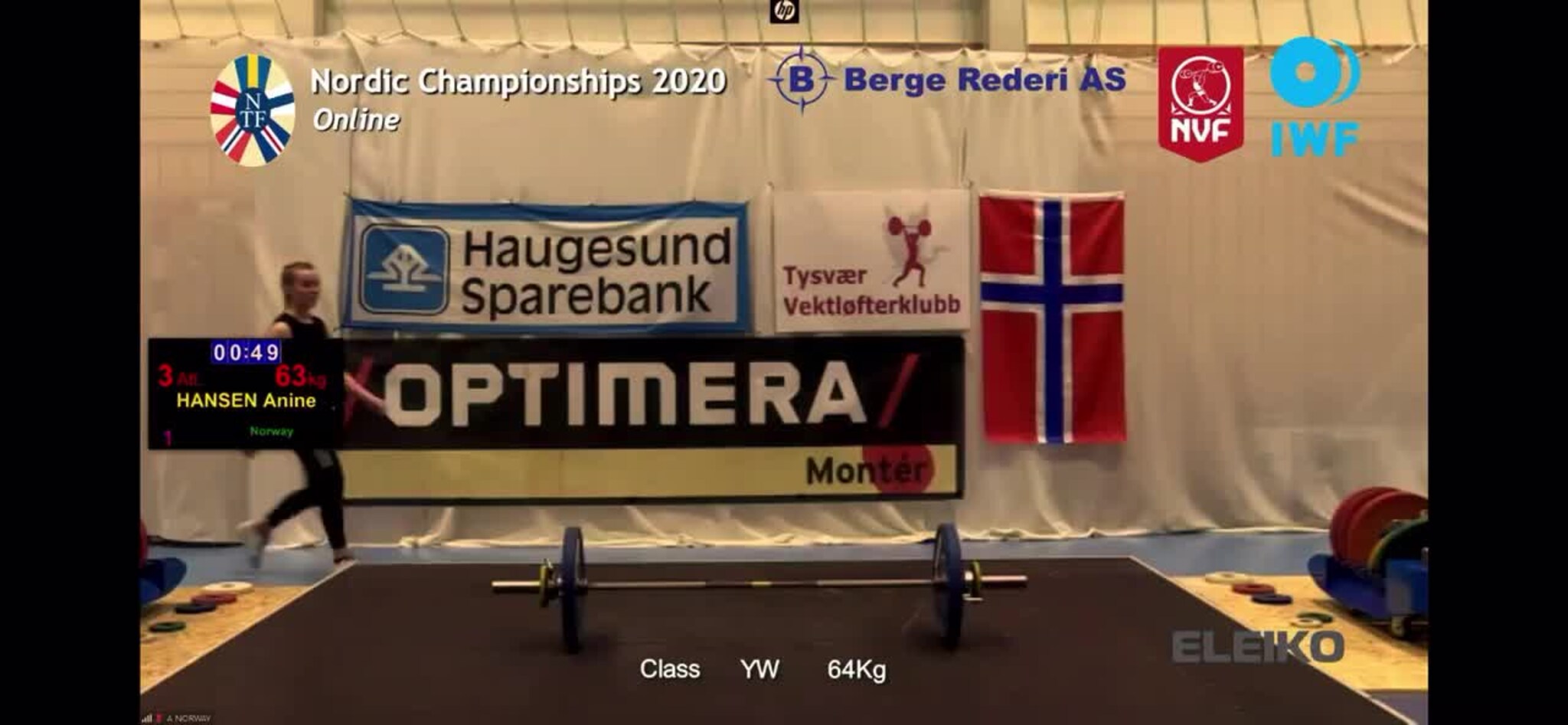 Anine rykk 63 kg.