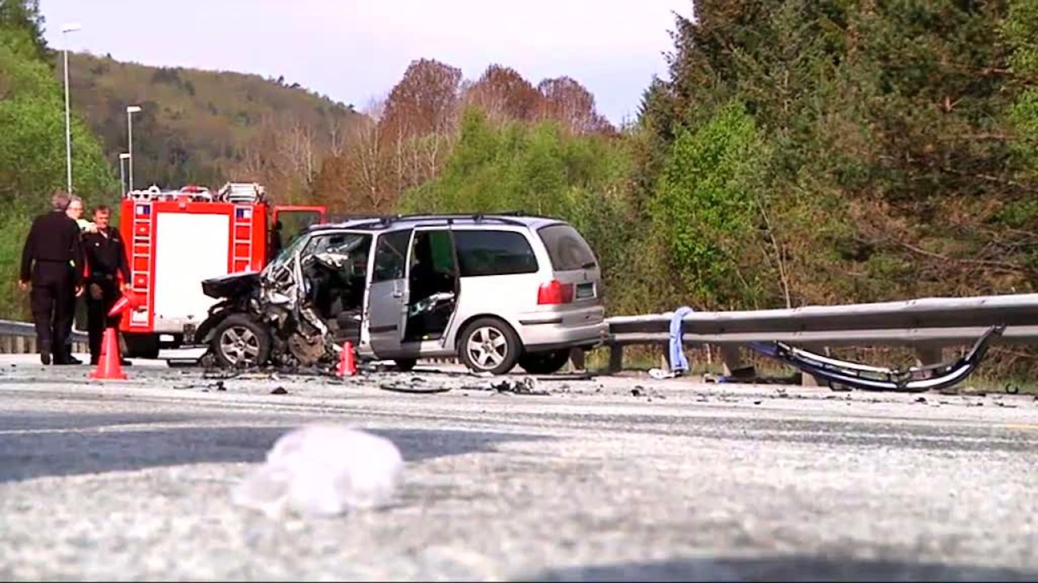 Trafikkulykke på E 39 ved Lunde i Søgne