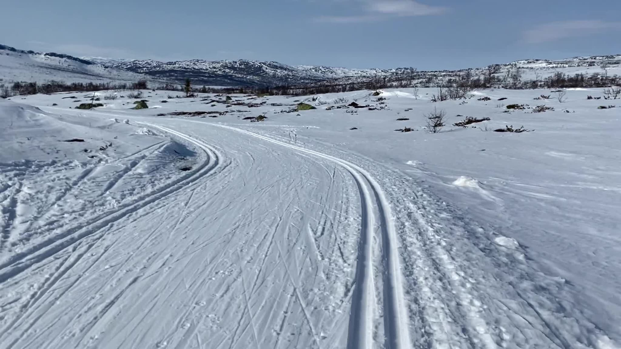 Se video fra skiløypa på Hovden