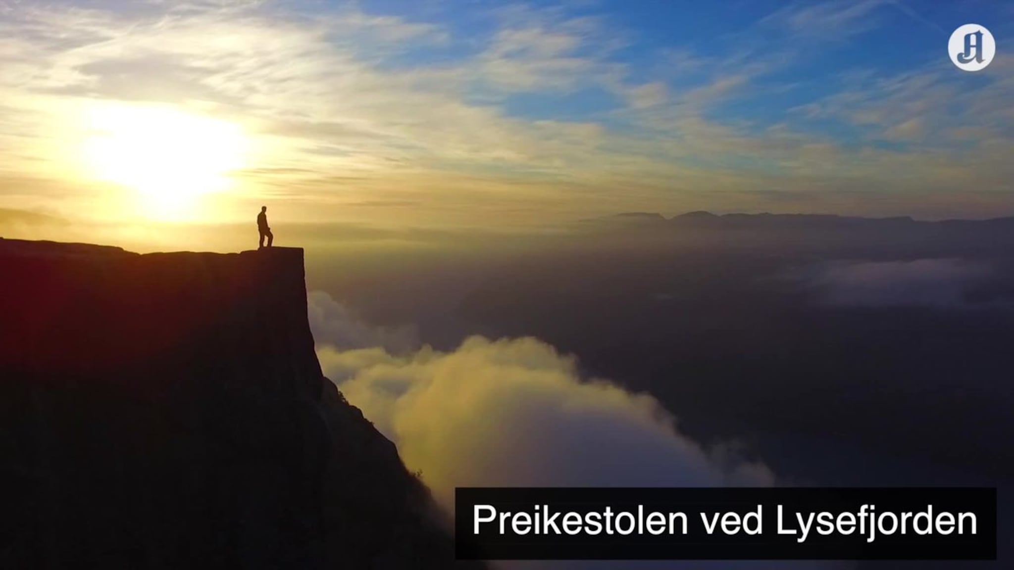 Se spektakulær dronevideo fra Preikestolen