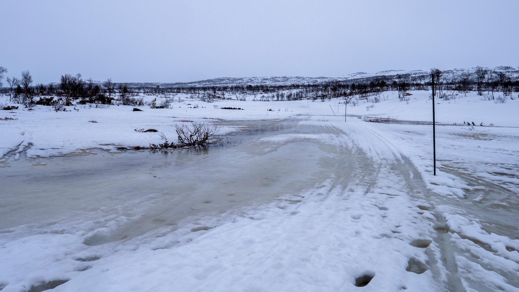 VIDEO: Slik så det ut på Hovden da regnet høljet ned