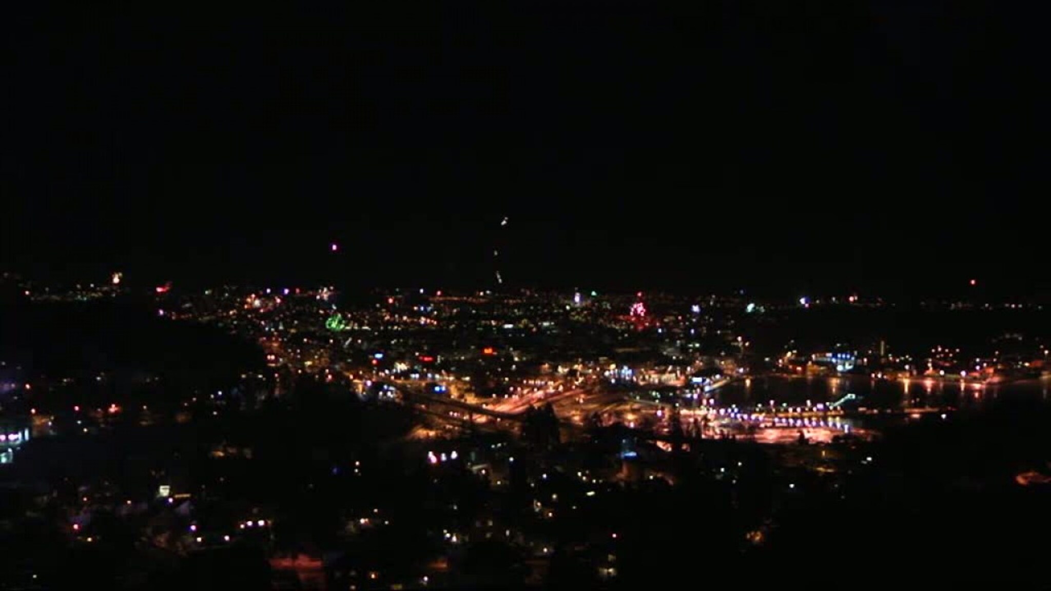 Nyttårsrakettene over Kristiansand 2011