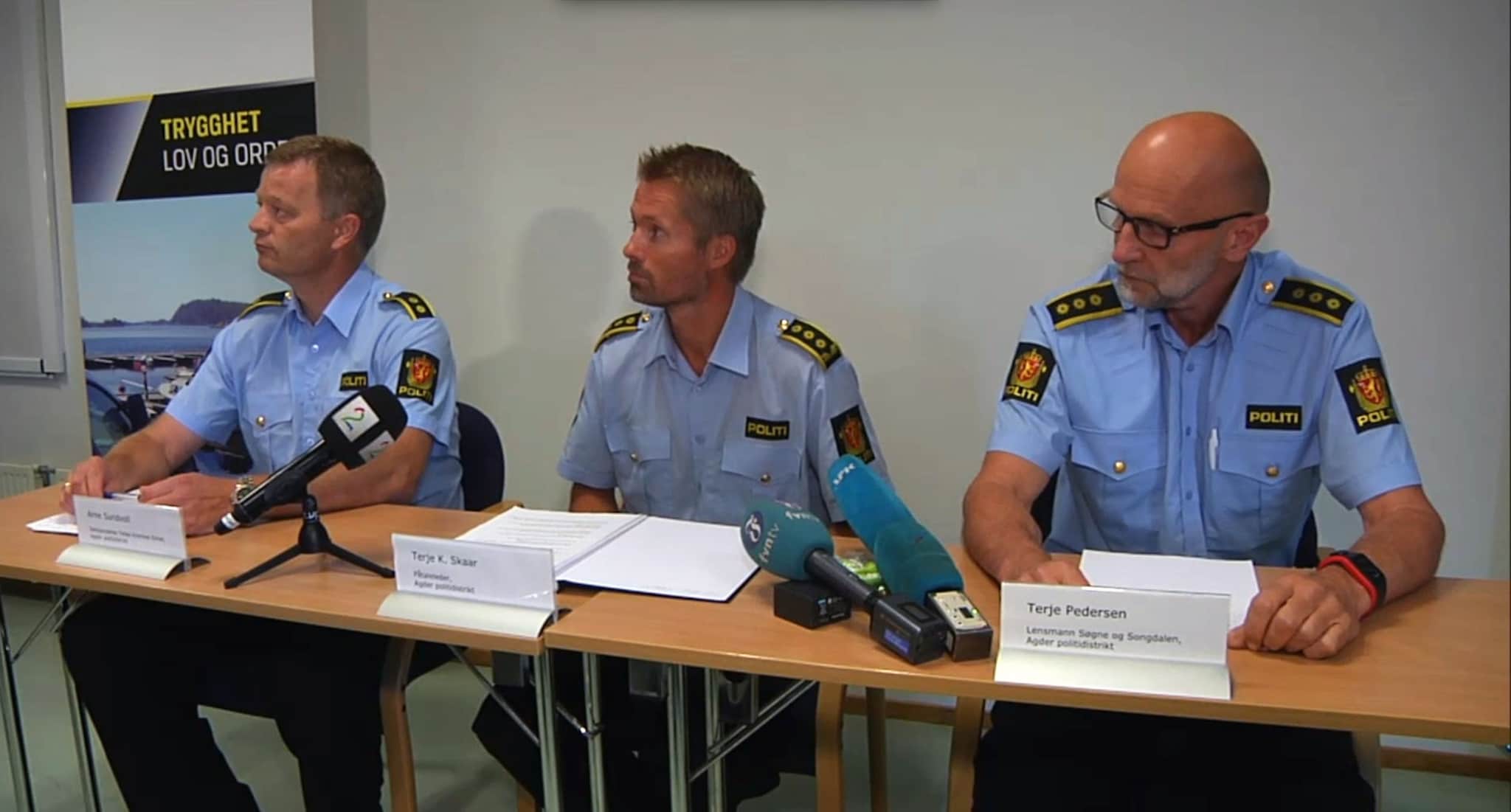 Pressekonferanse om dødsfall i Søgne