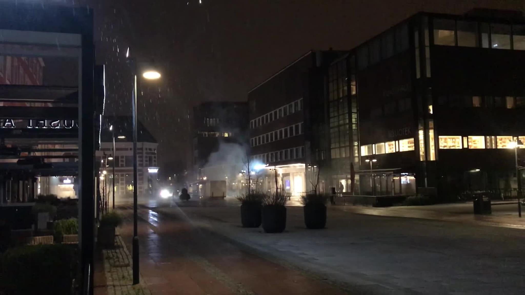 Forsinket fyrverkeri på Torvet