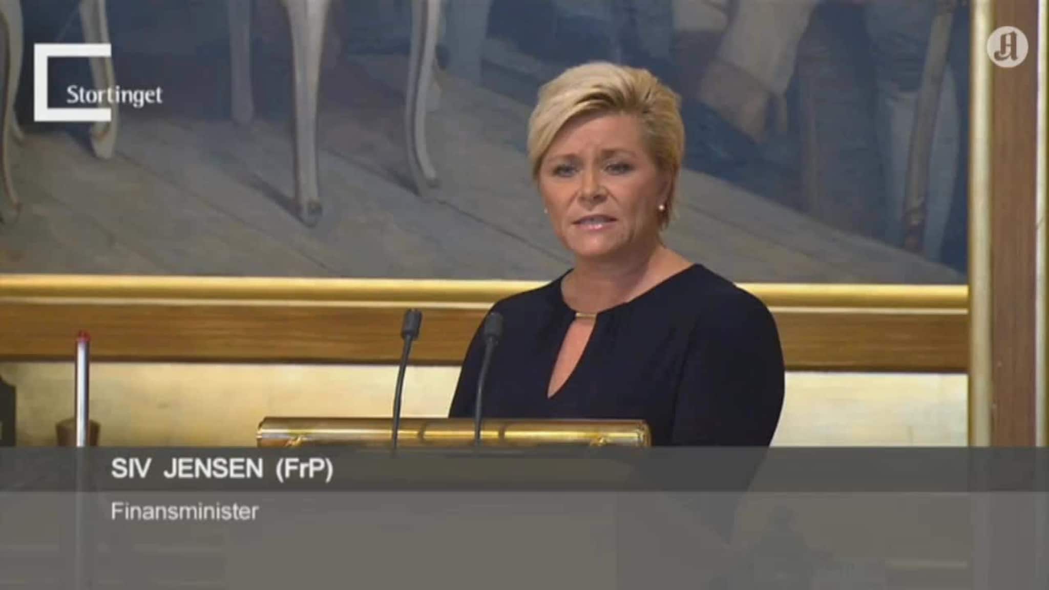 Hør Siv Jensens finanstale