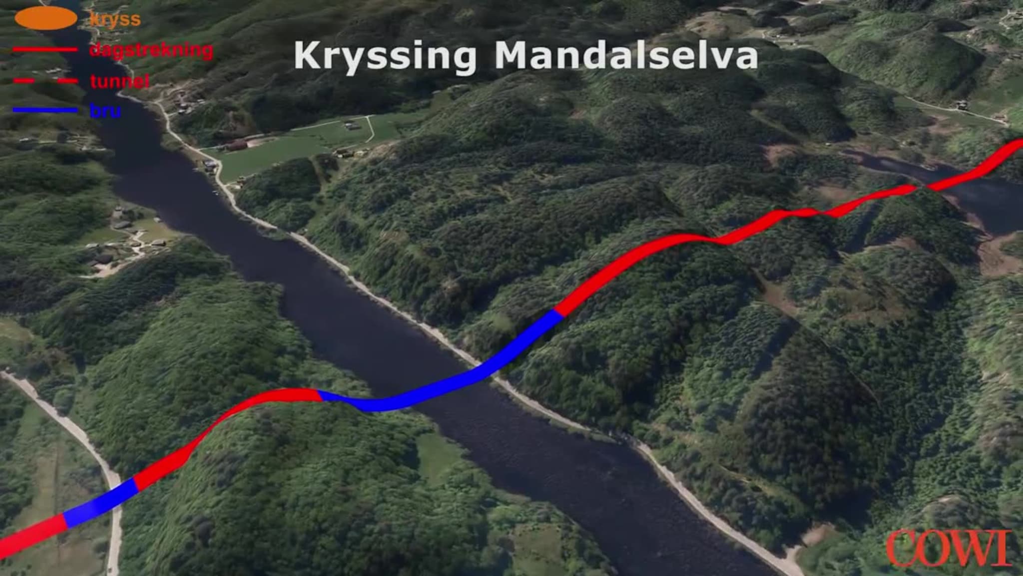 Alternativ E 39-trasé Mandal-Lyngdal
