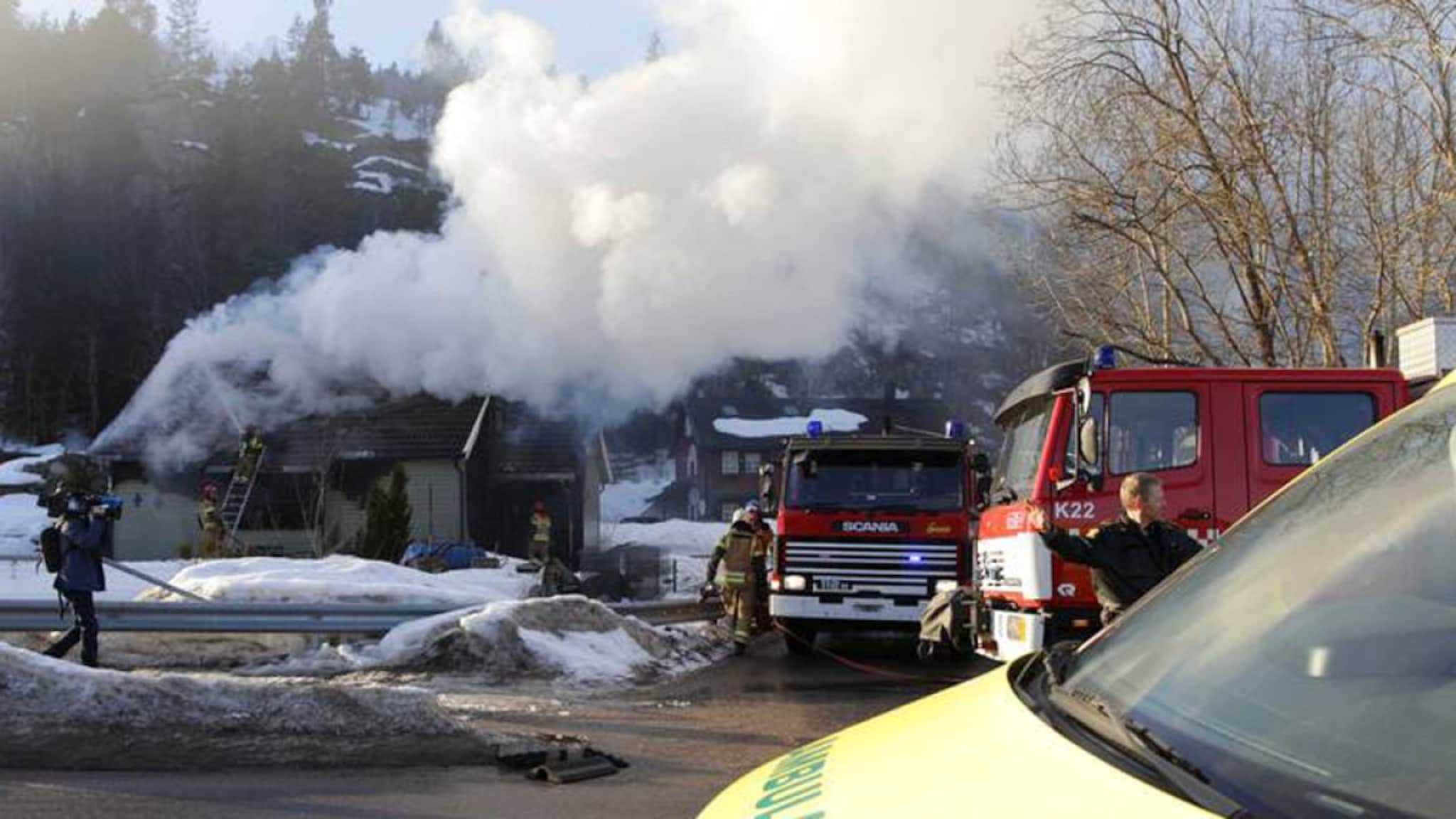 - Det var god fyr i huset da vi kom frem
