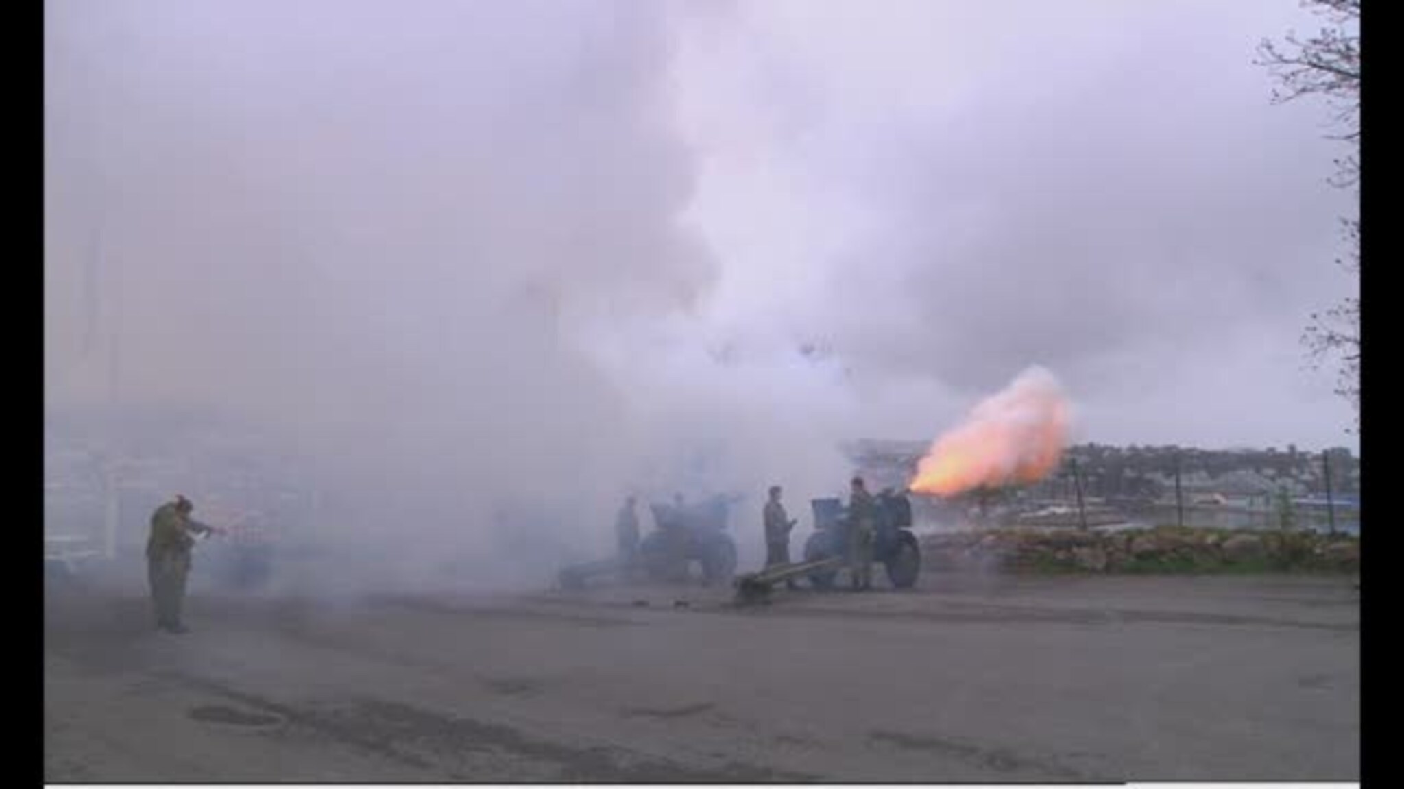 Kanonsalutt på Odderøya