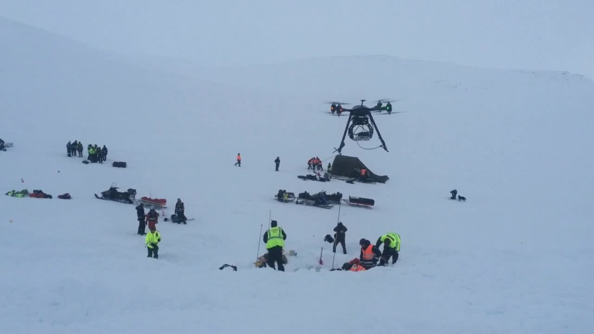 Politiet prøver ut drone i redningsøvelse