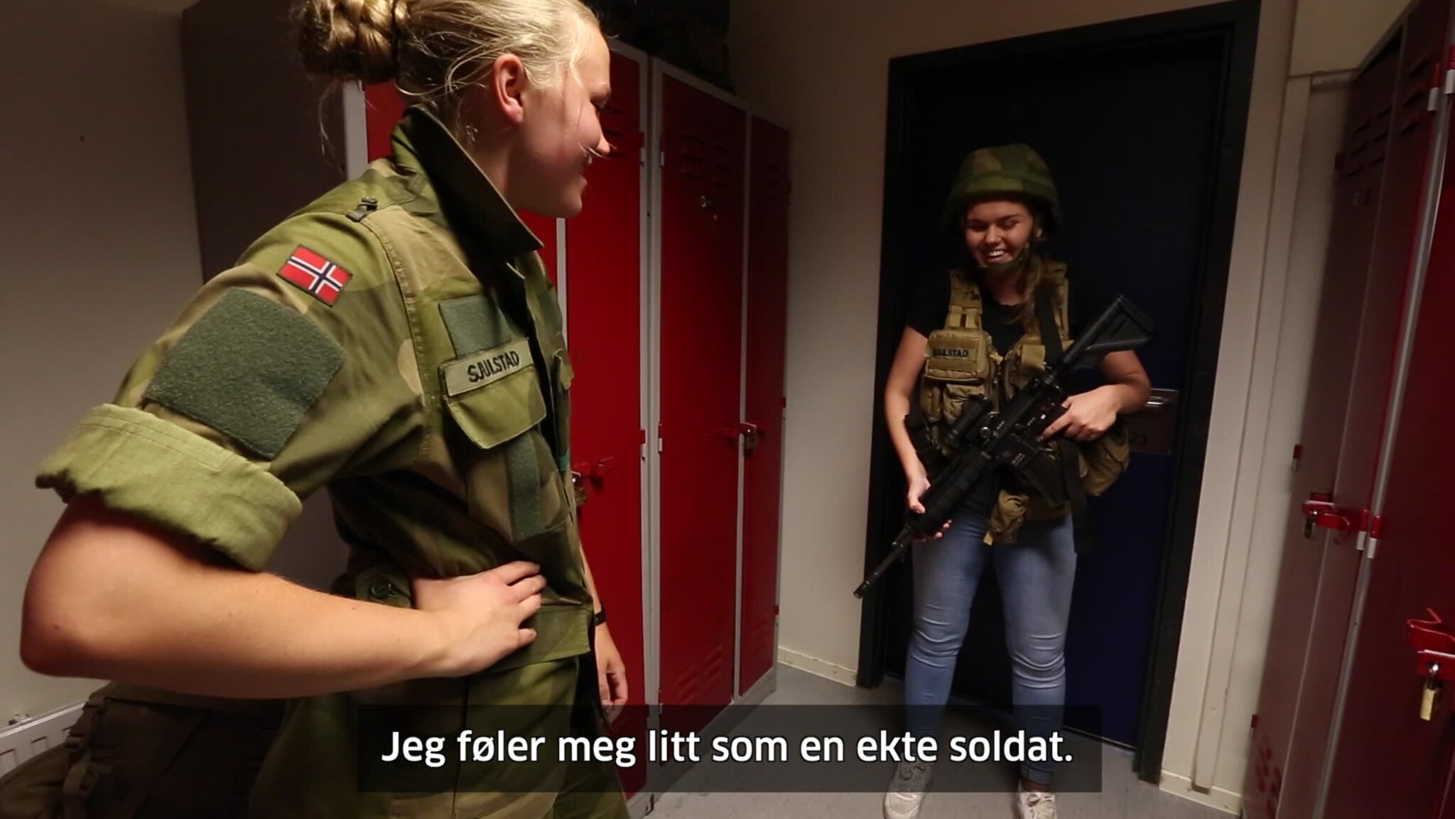 Fra en vanlig jente til en ekte soldat