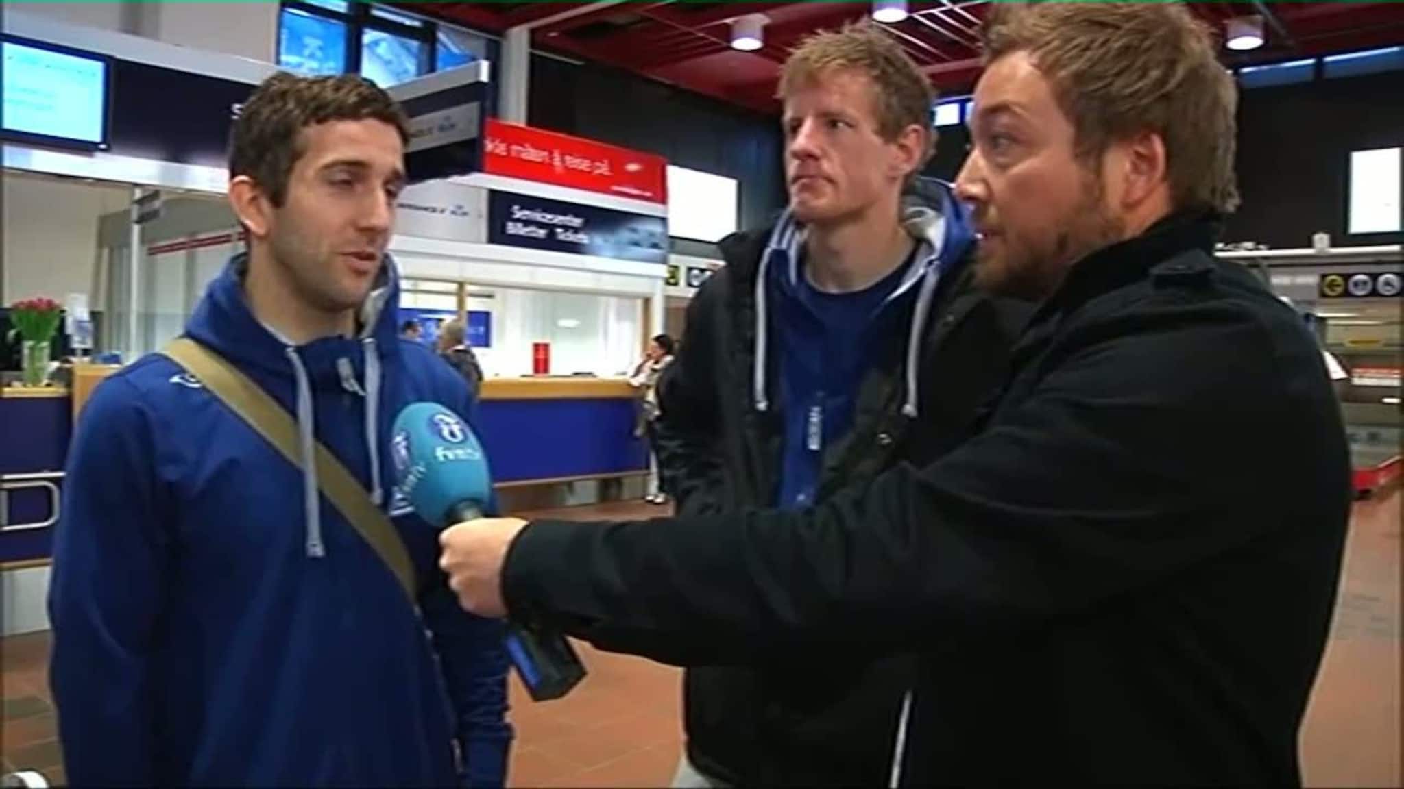 Før kampen: Andersen og Hoff