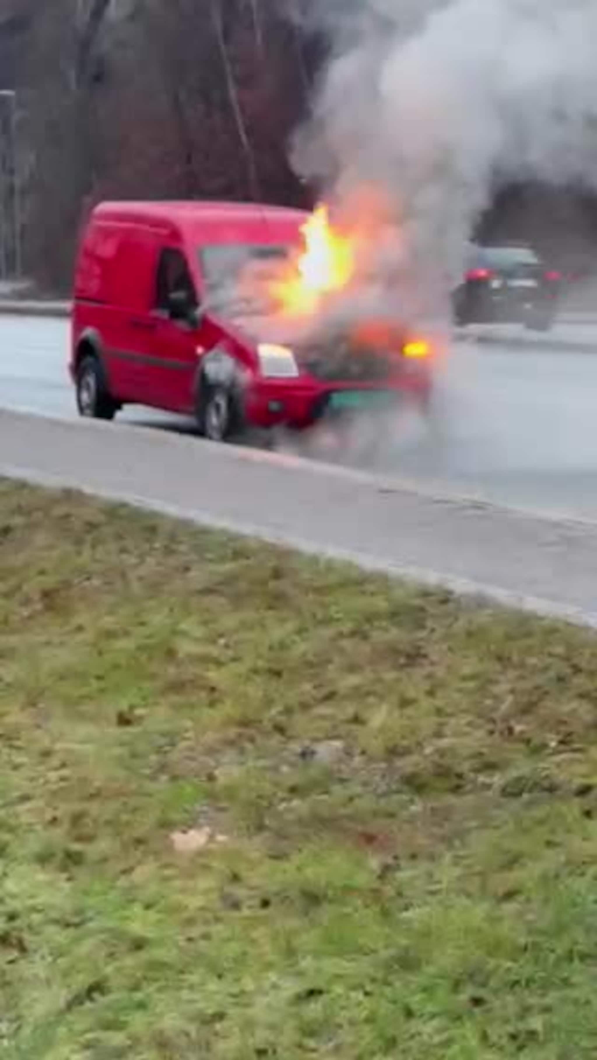 Bilbrann på E39