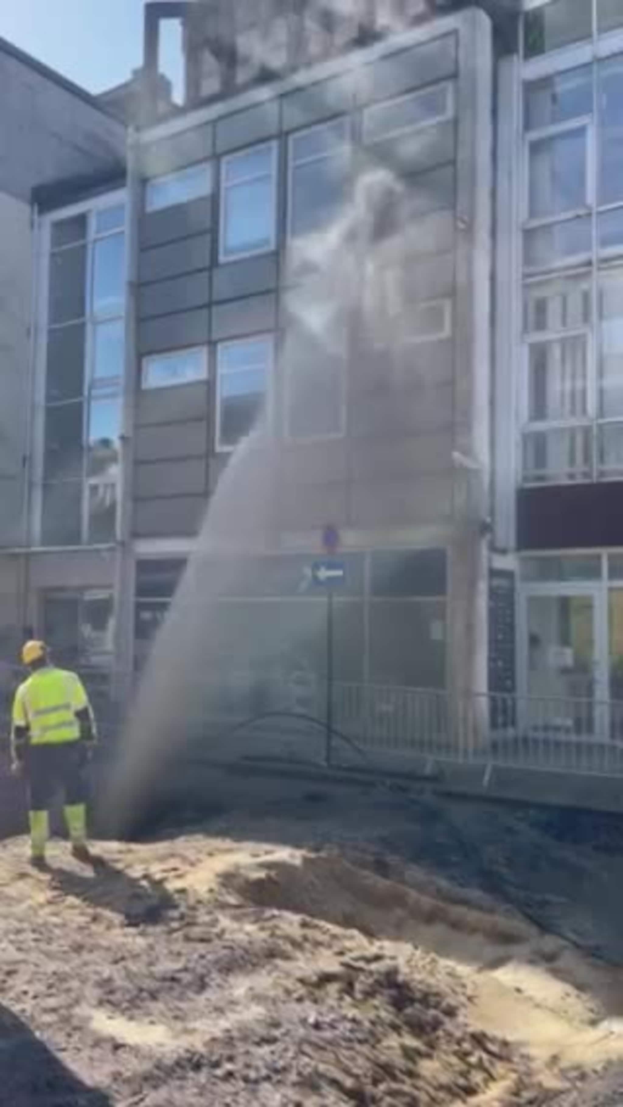 Her står vannspruten