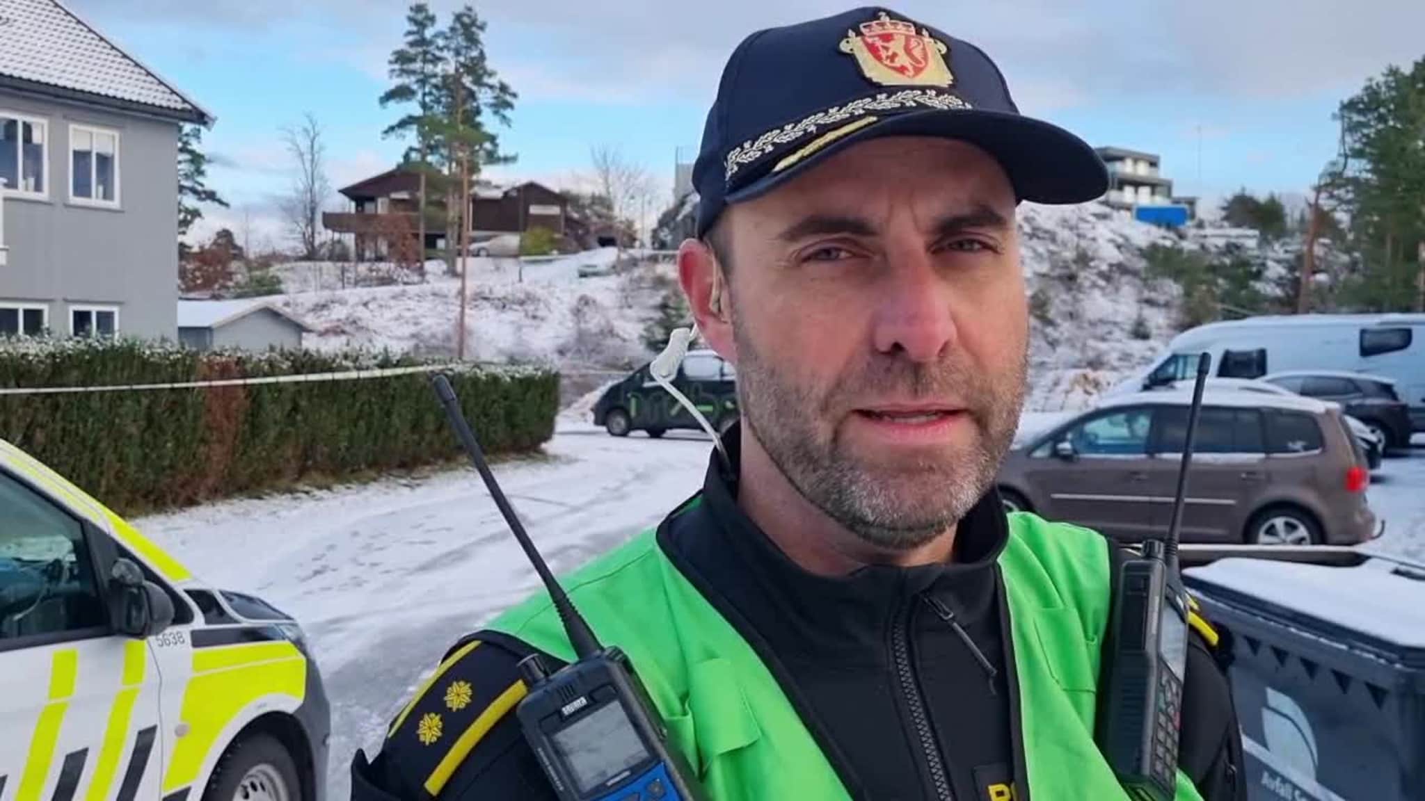 Innsatsleder Anders Holt på stedet.