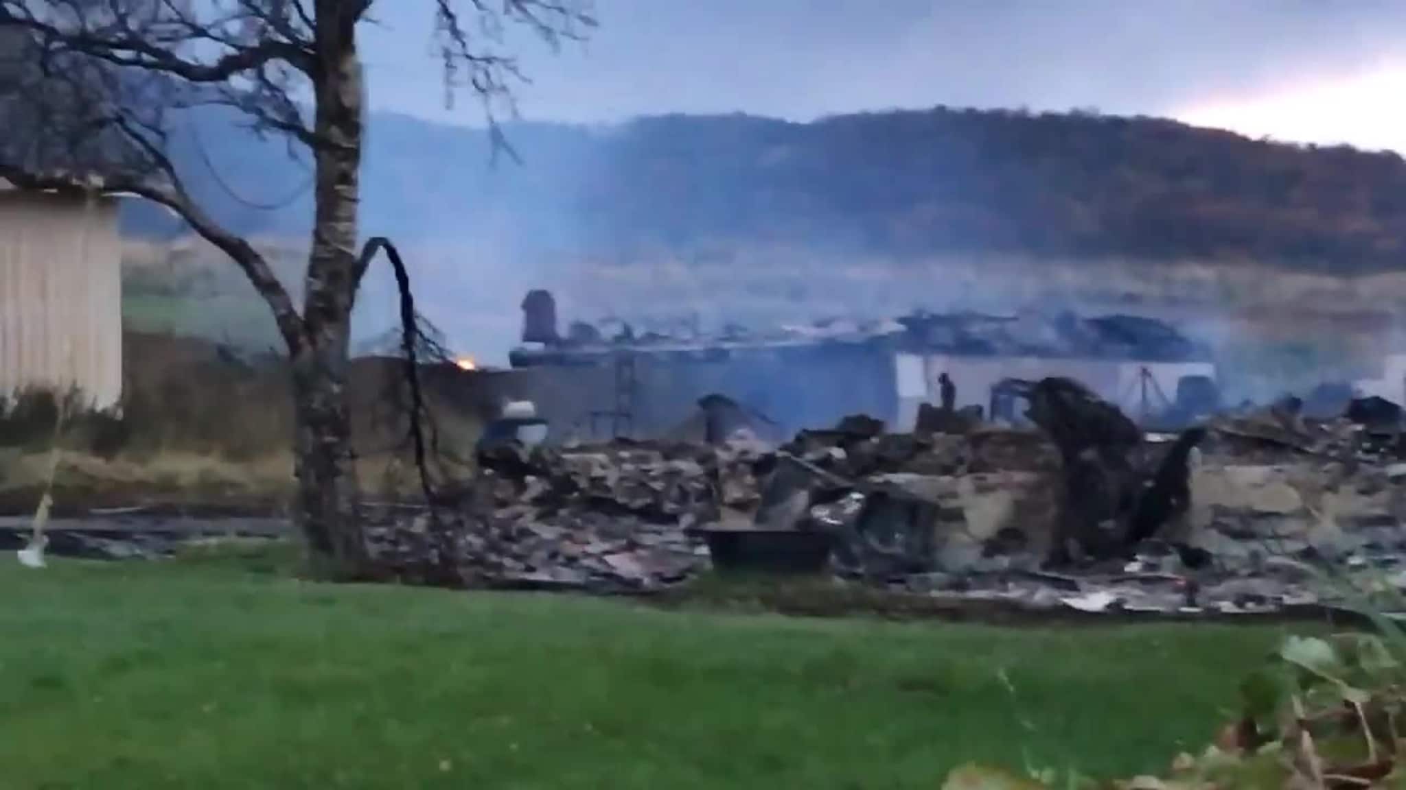 Karlsøy prestegård nedbrent