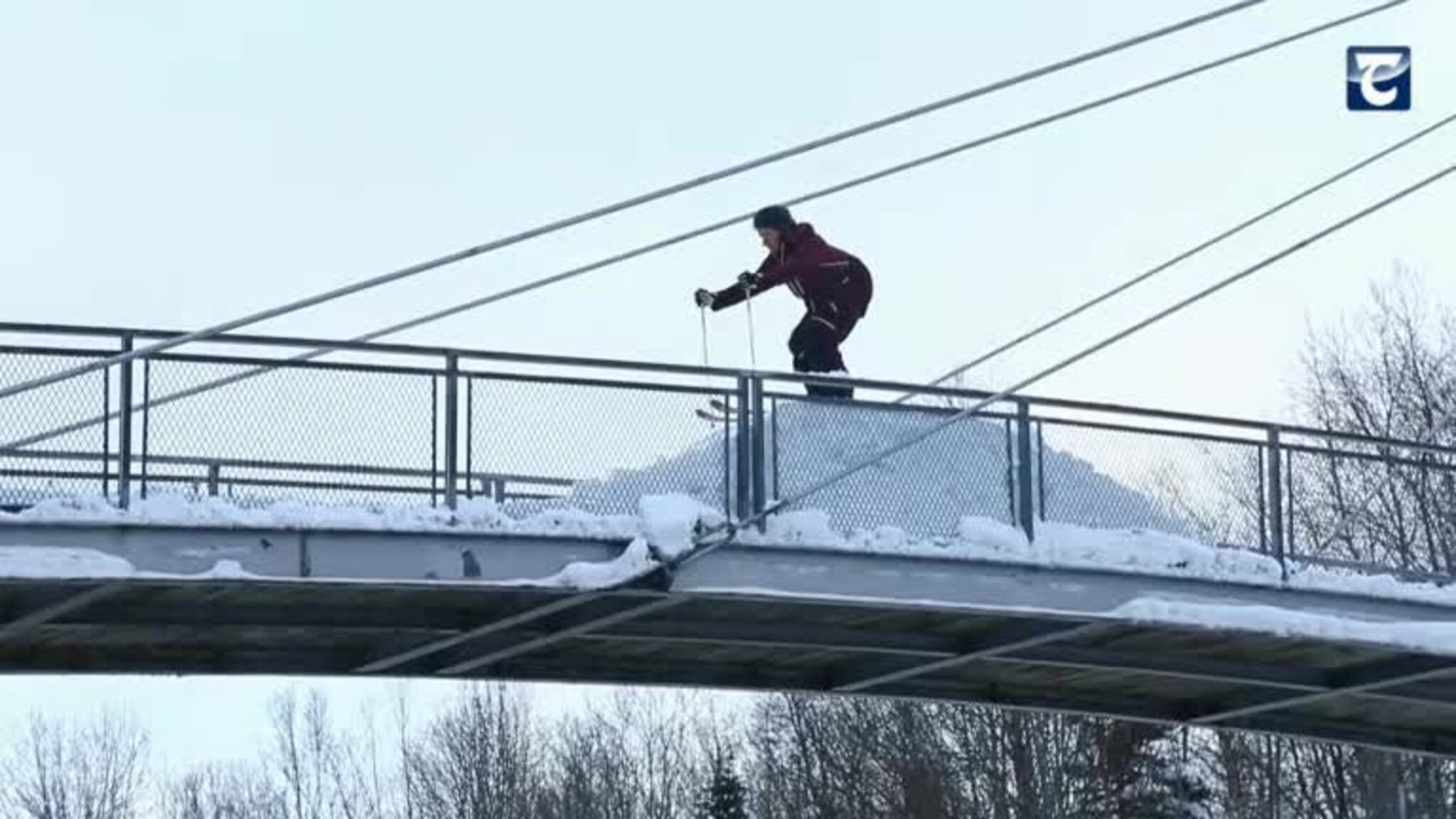 Sjekk dette ski-trikset over Tverrforbindelsen